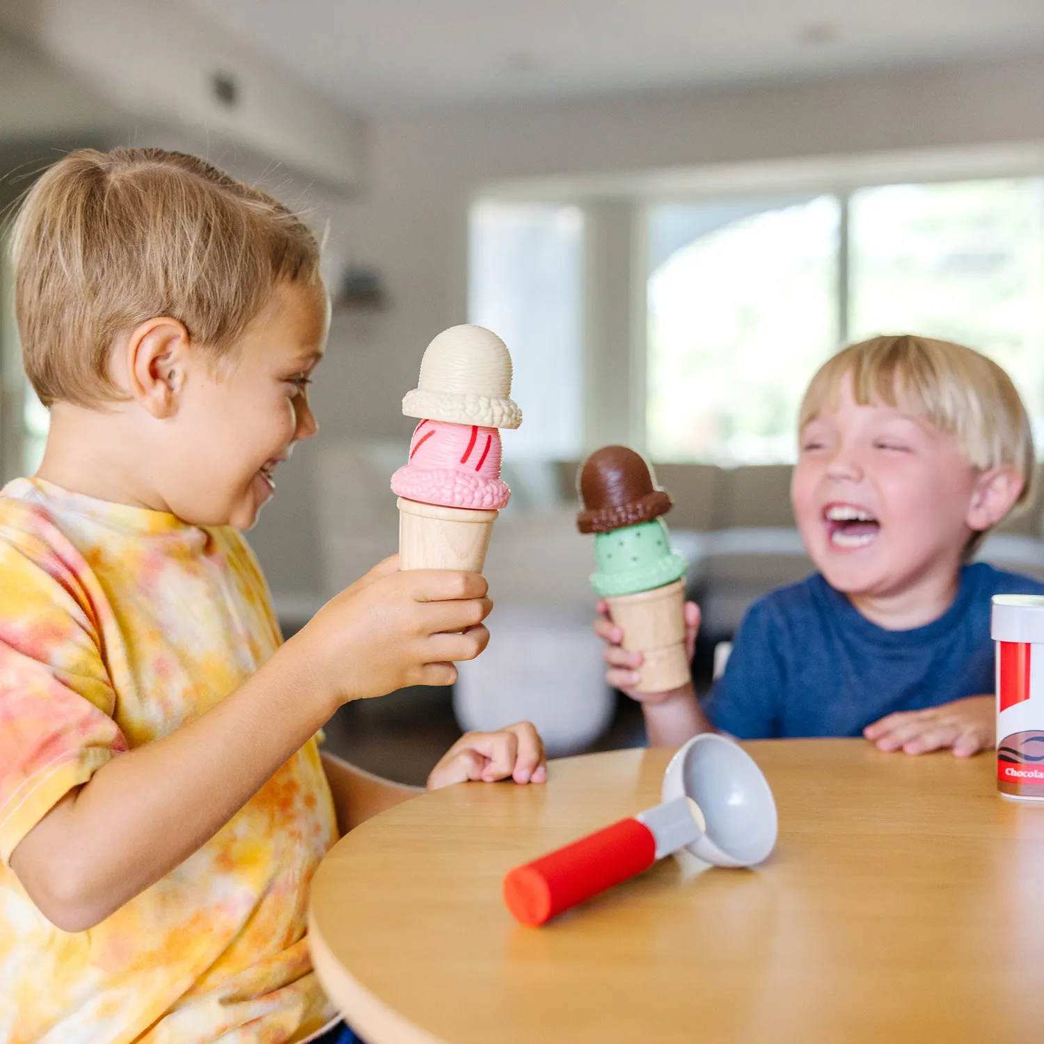 Melissa & Doug Scoop Stack Eis-Set magnetisch 4 Kugeln
