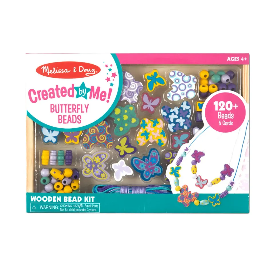 Melissa & Doug Butterfly Beads Holzperlen Bastelset