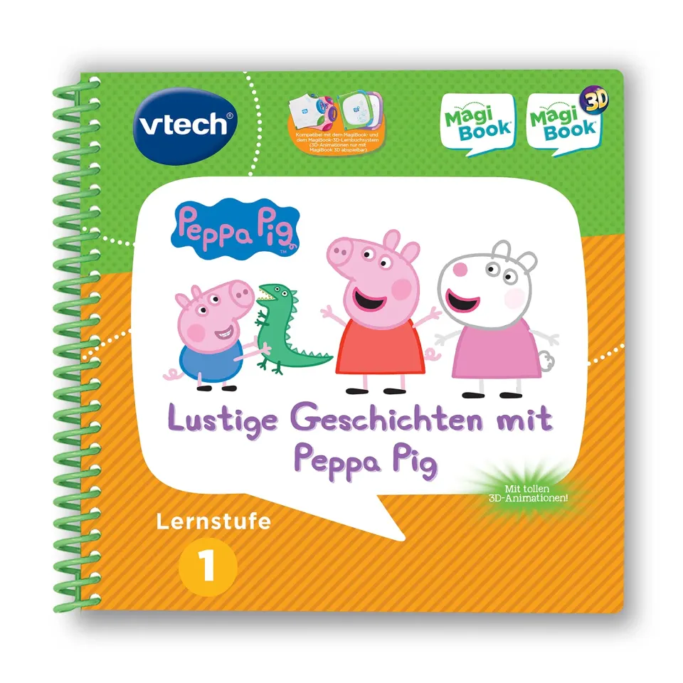 VTech MagiBook Peppa Pig Lustige Geschichten Lernbuch Stufe 1