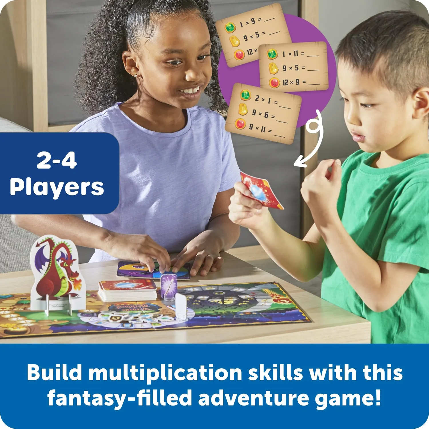 Learning Resources Wizards of Mathland Einmaleins Brettspiel ab 6 Jahren