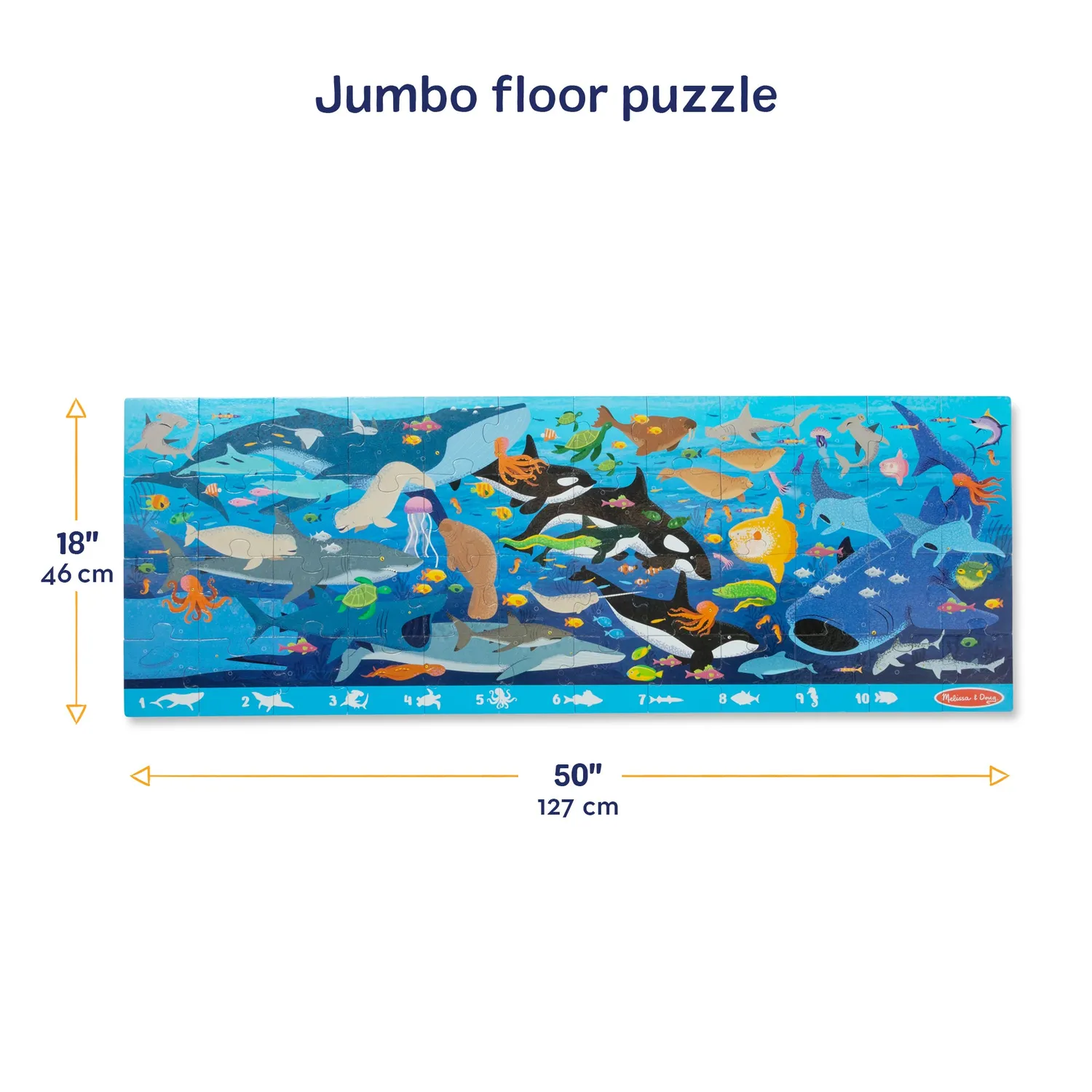 Melissa & Doug Beneath the Waves Bodenpuzzle 48 Teile Meer