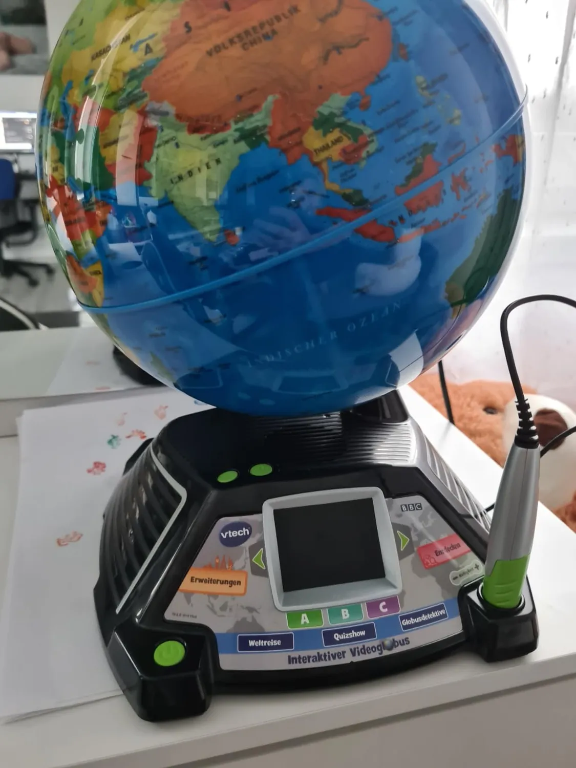 VTech Interaktiver Videoglobus 80-605464 Lernglobus mit Stift