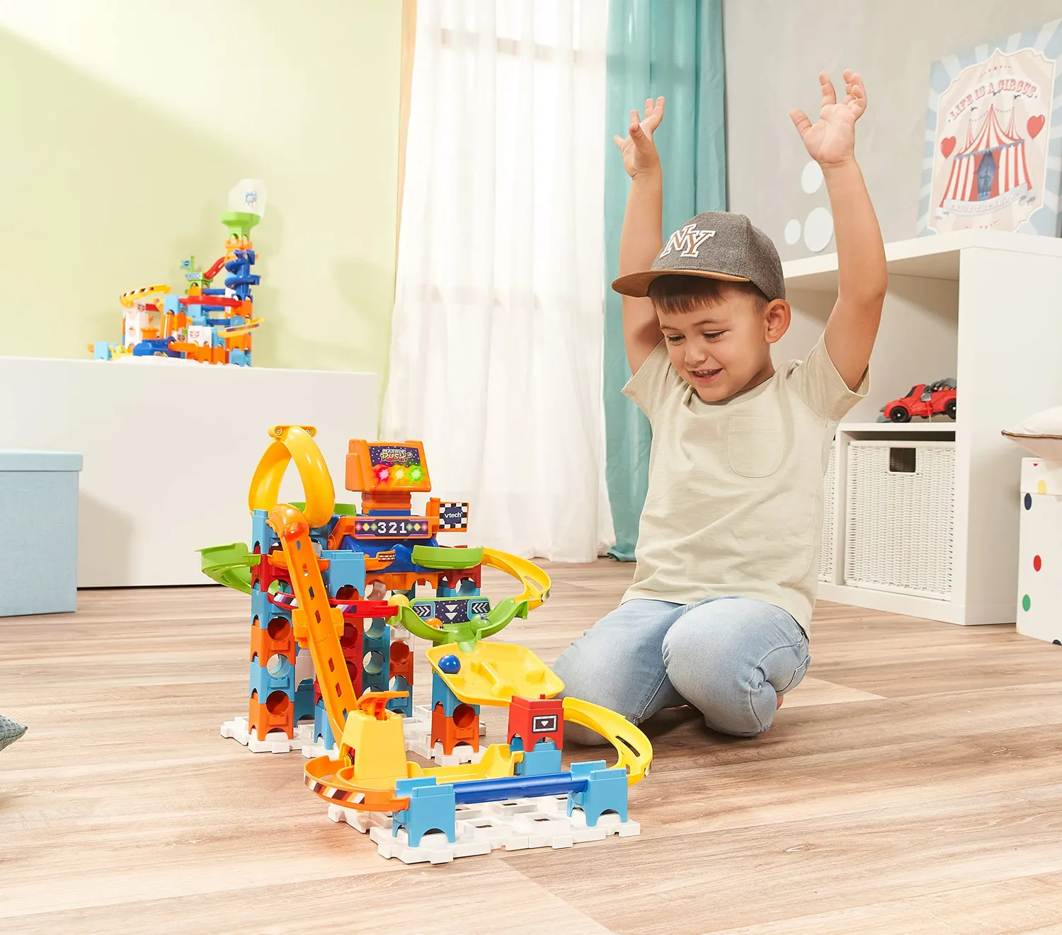 Vtech Marble Rush Racing Set M200 E Kugelbahn 73-teilig mit Sound