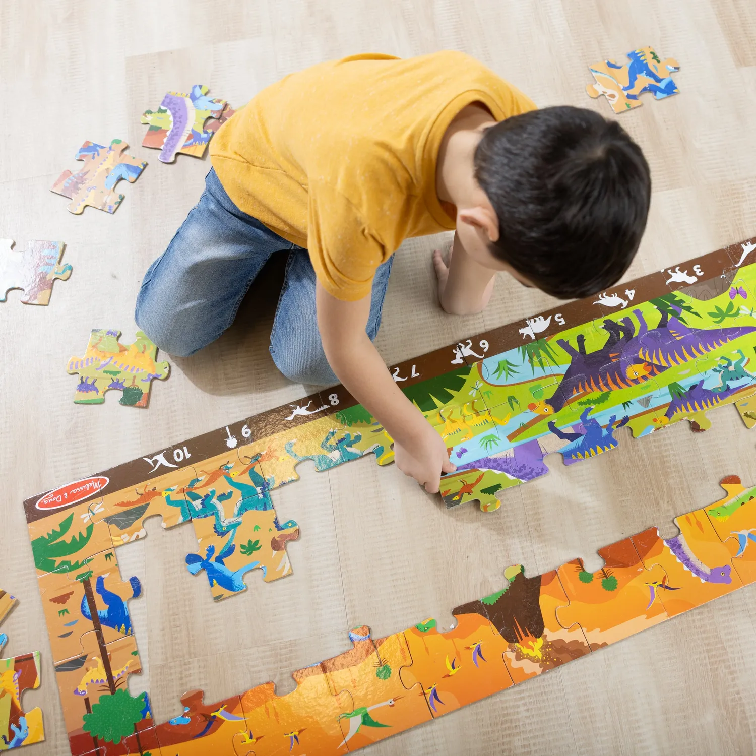 Melissa & Doug Land of Dinosaurs Bodenpuzzle 48 Teile ab 3 Jahren