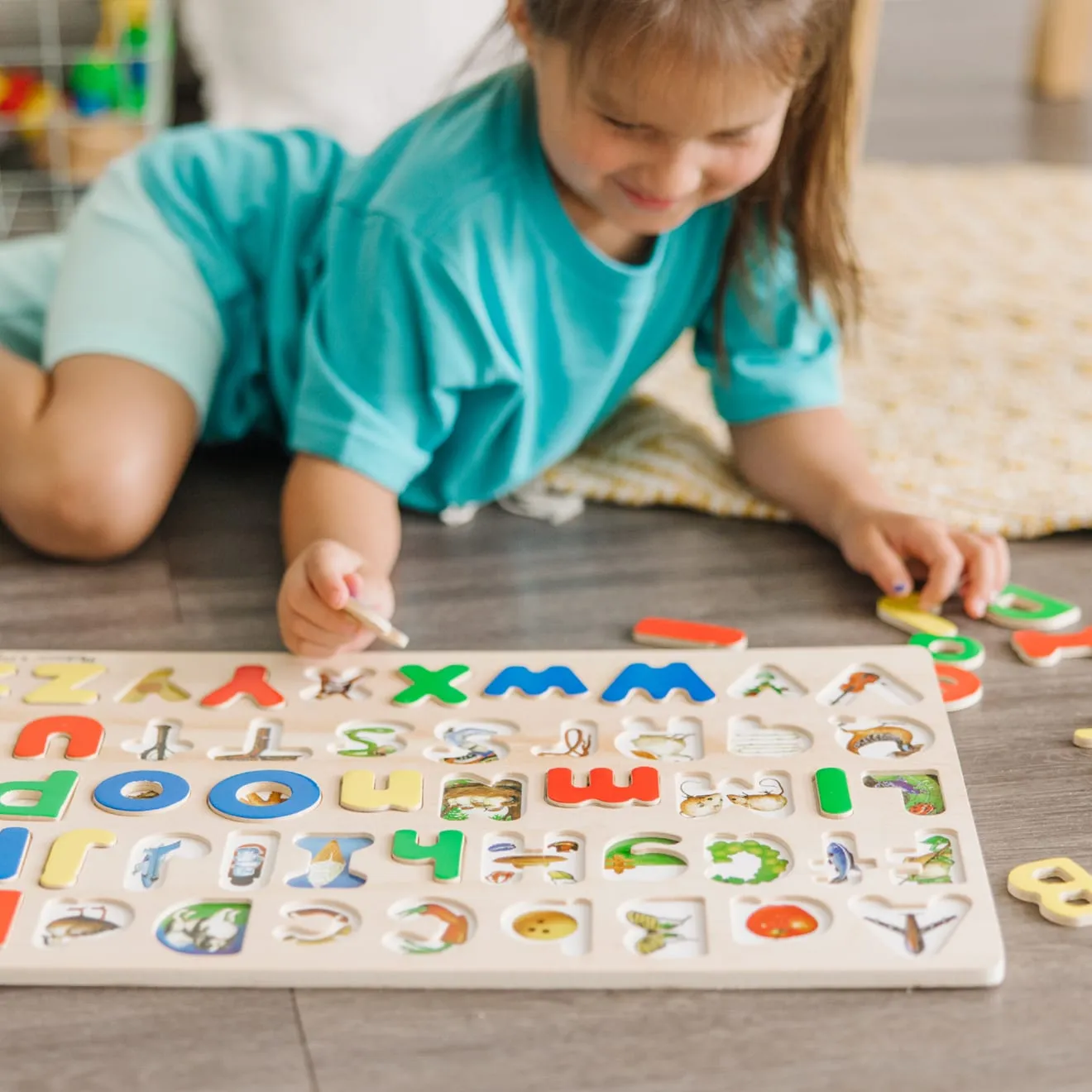 Melissa & Doug Upper & Lower Case Alphabet Puzzle Holz 52-teilig