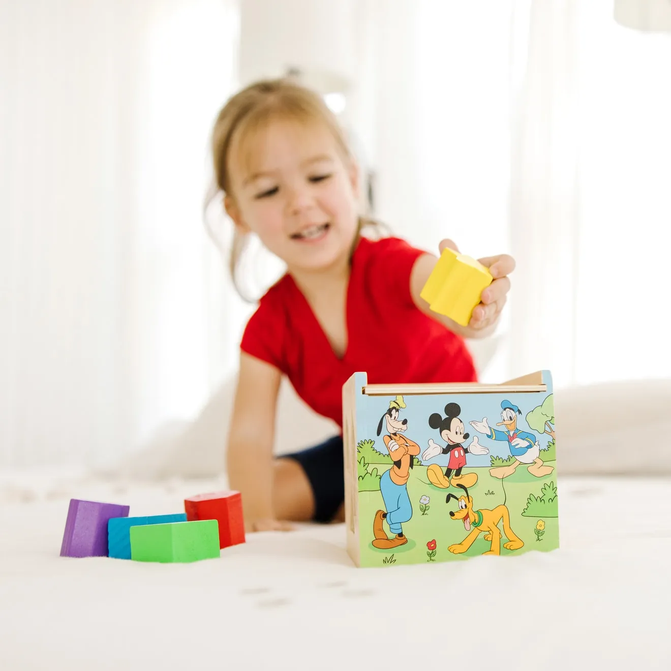 Melissa & Doug Disney Mickey Friends Sortierwürfel Holz