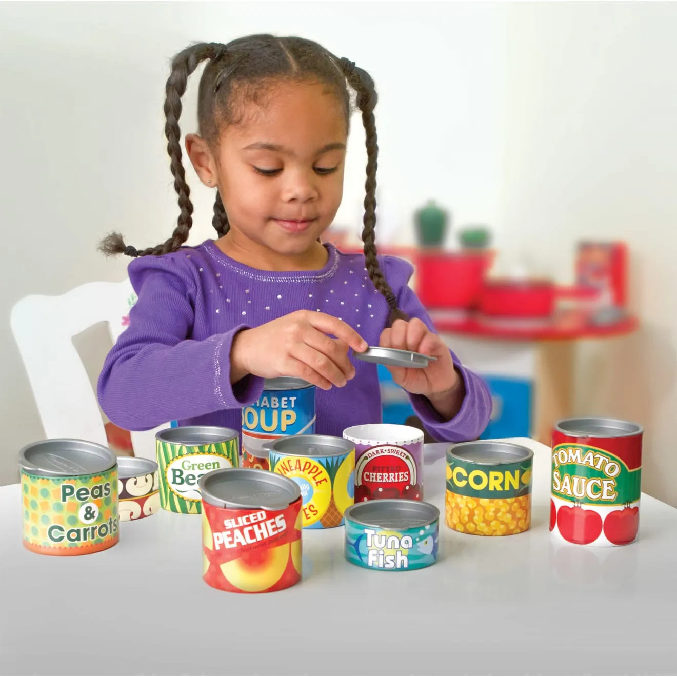 Melissa & Doug Let's Play House Grocery Cans Spielessen Dosen-Set