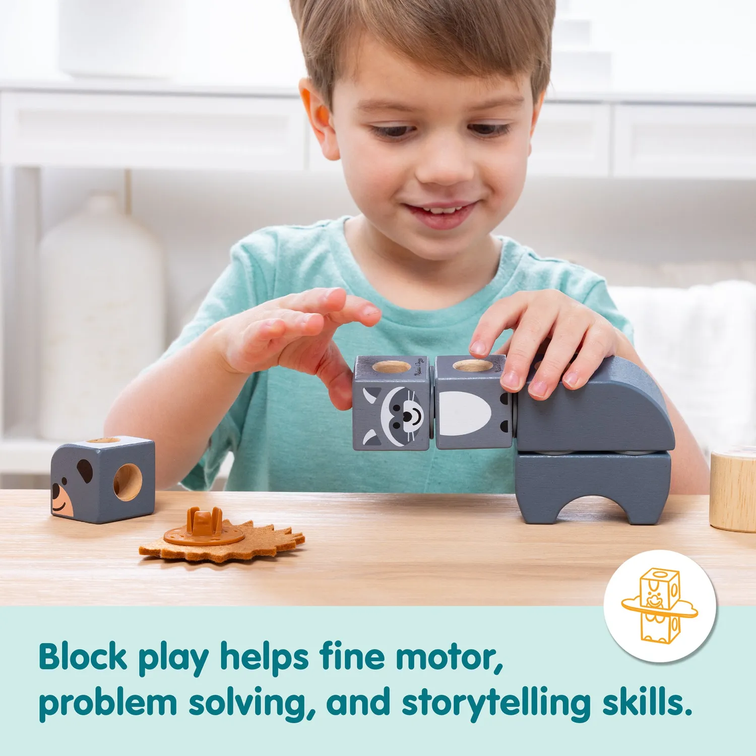 Melissa and Doug Blockables Woodland Friends Bausteinset