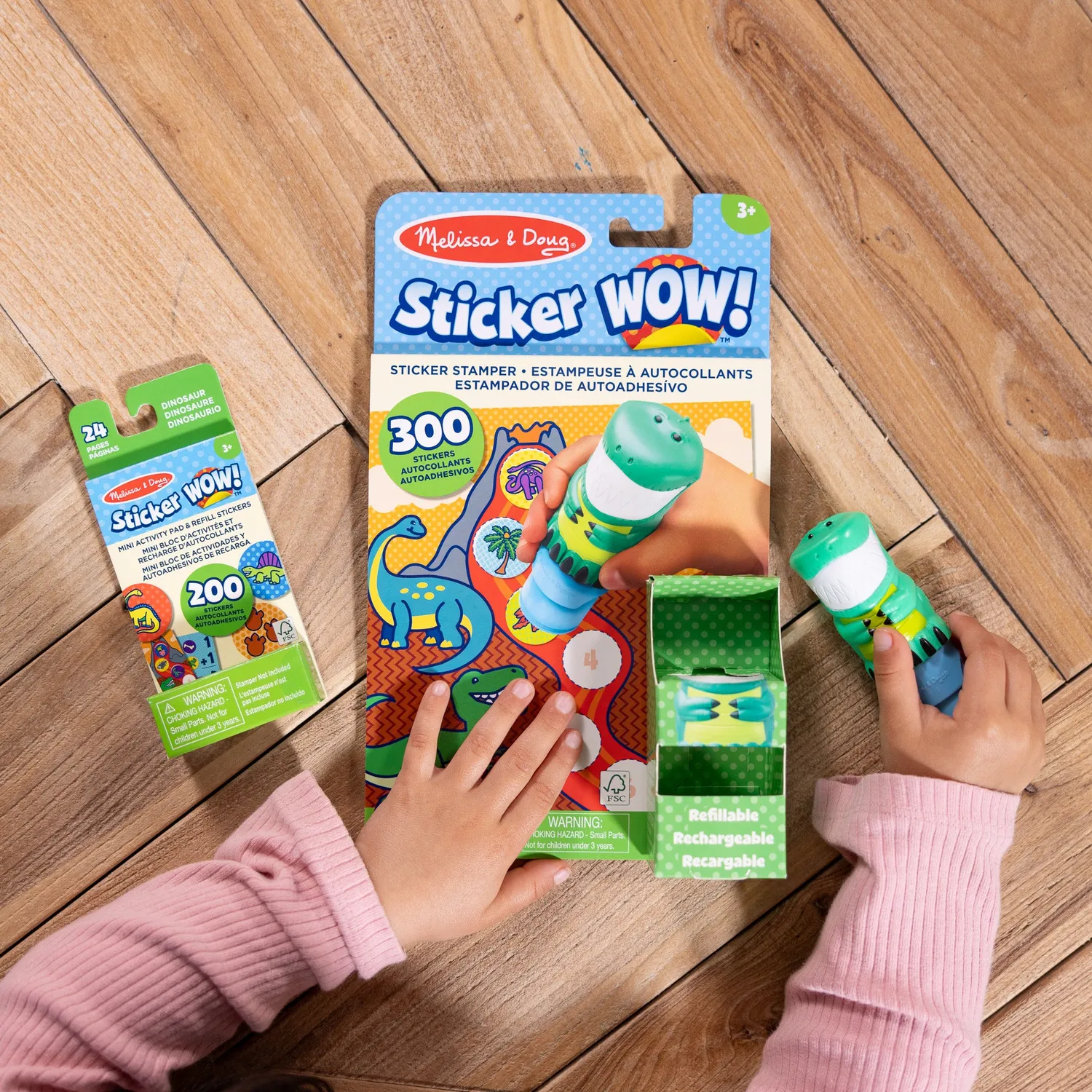 Melissa & Doug Sticker WOW! Dino Sticker-Set mit Stamper 500