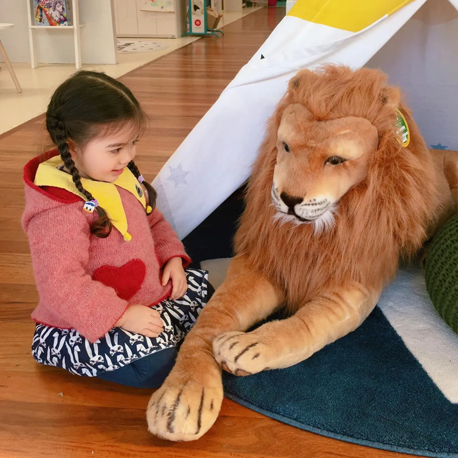 Melissa & Doug Lion Lifelike Plush Löwe Plüschtier Groß