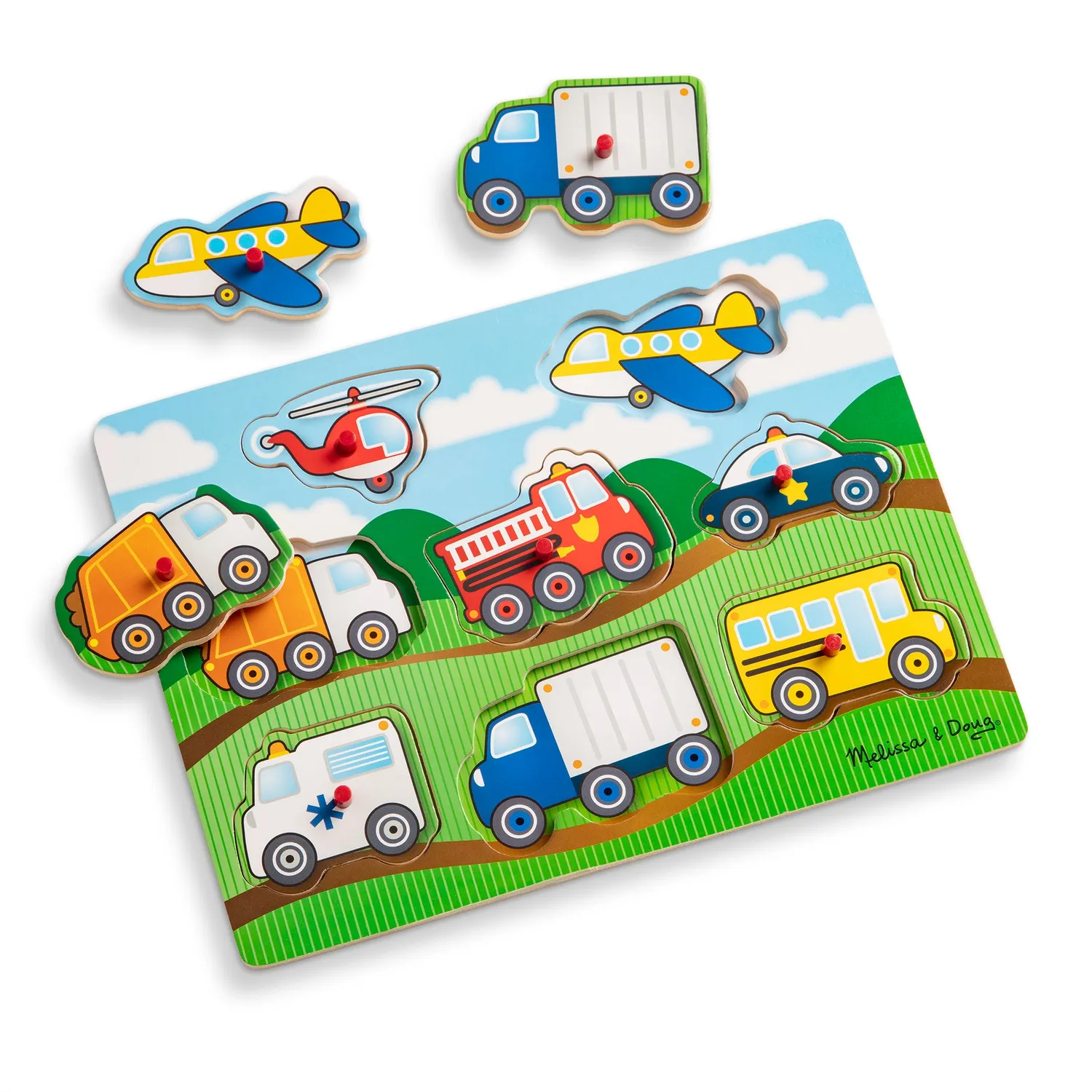 Melissa and Doug Peg Puzzle Holzpuzzle 4er Set ab 2 Jahre