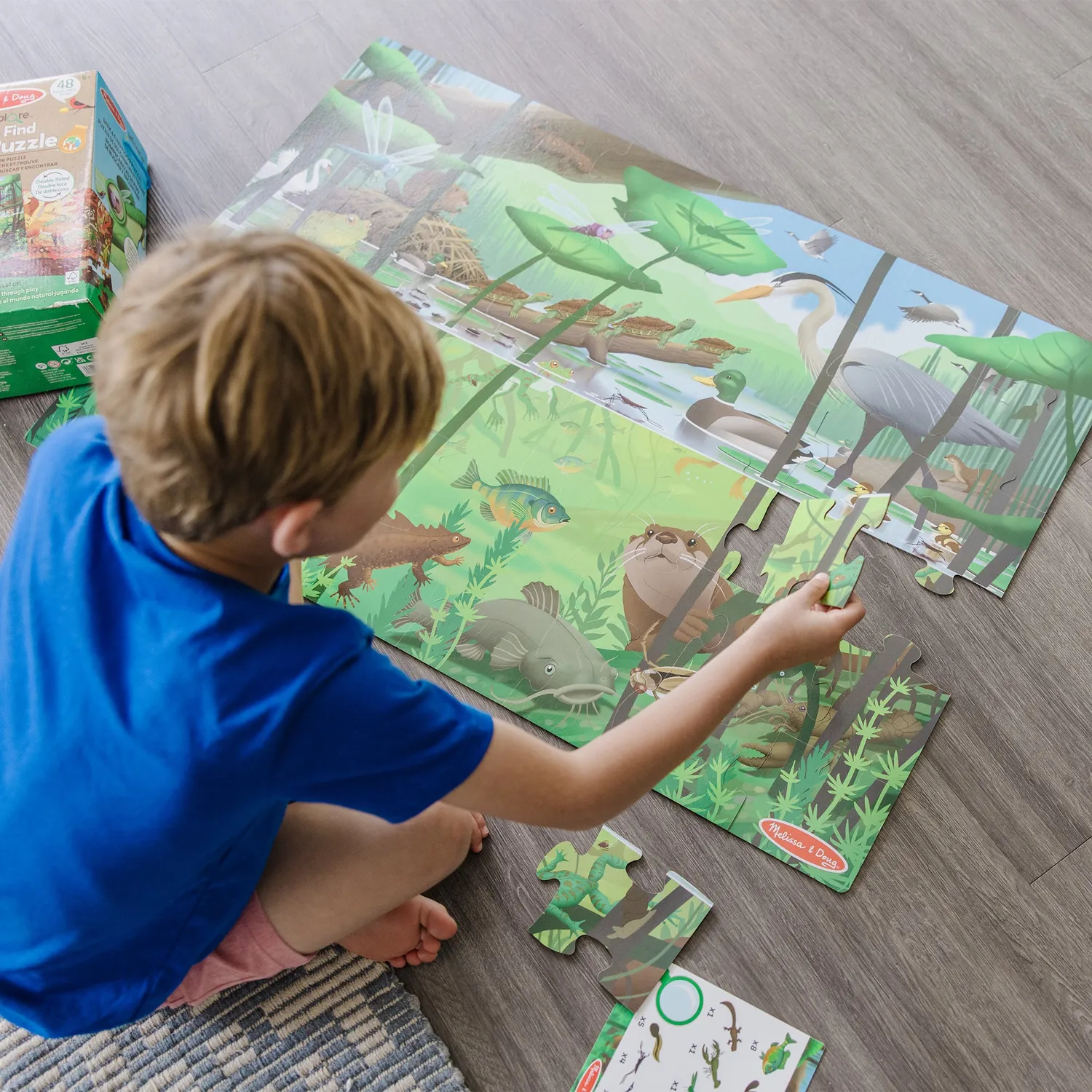 Melissa & Doug Let's Explore Suchpuzzle 48 Teile beidseitig ab 3 Jahre