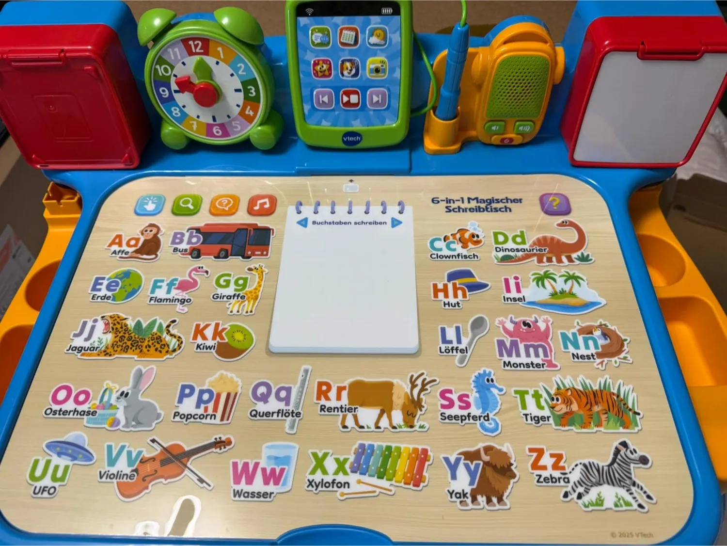 VTech 6-in-1 Magischer Schreibtisch Lernstation Stuhl Blau