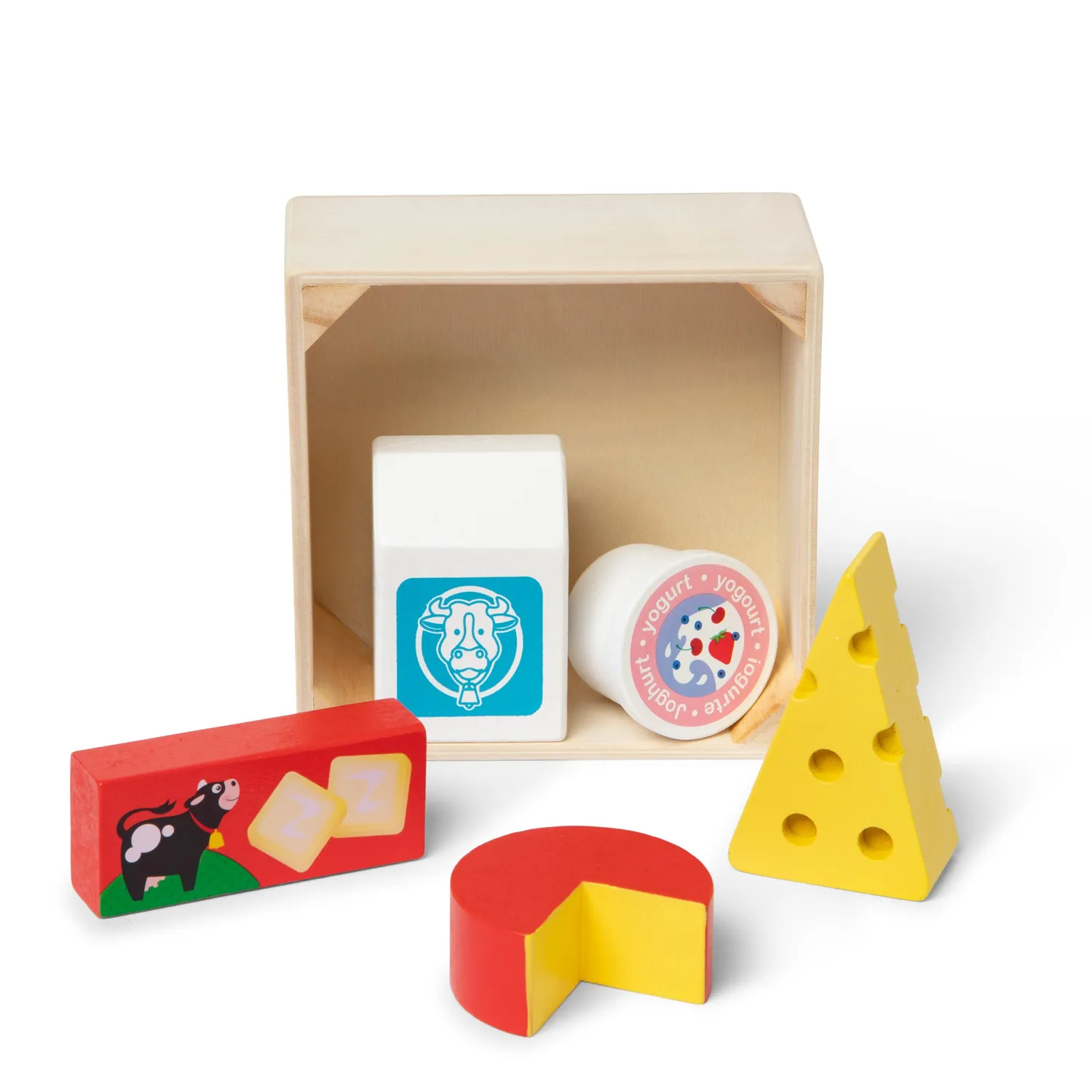 Melissa & Doug Food Groups Dairy Spiellebensmittel Holz Milchprodukte