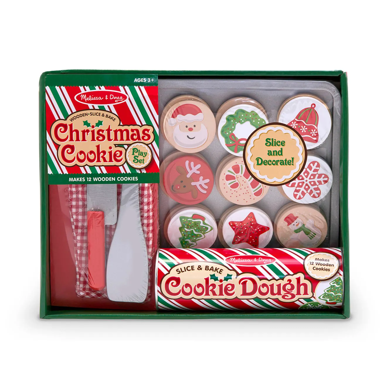 Melissa & Doug Slice & Bake Weihnachtskekse Spielset Holz