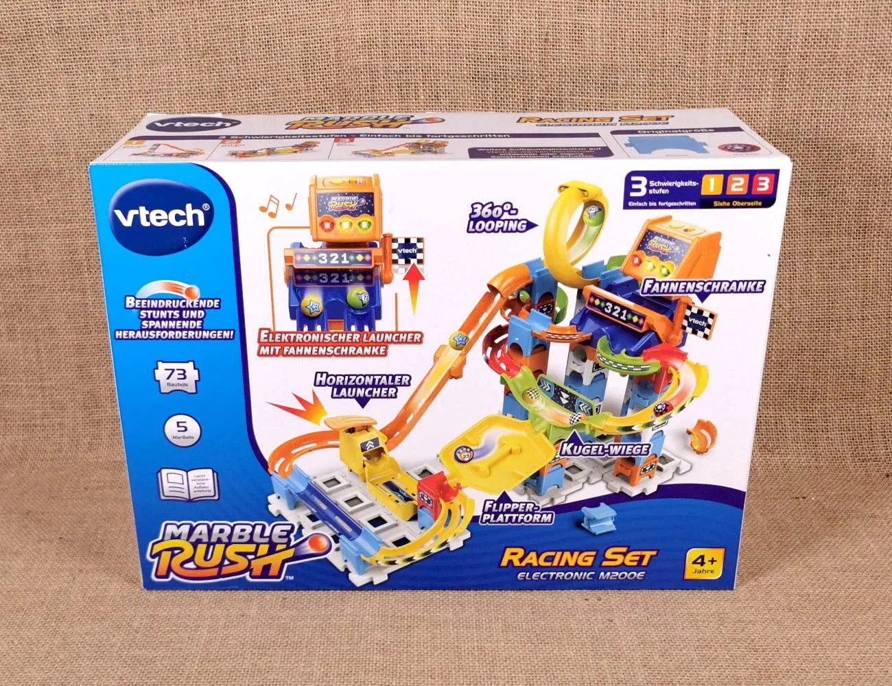 Vtech Marble Rush Racing Set M200 E Kugelbahn 73-teilig mit Sound