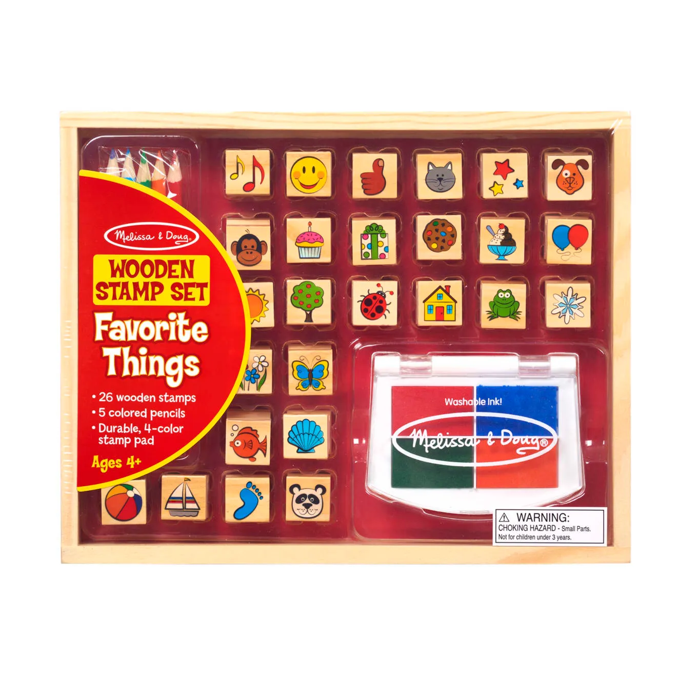Melissa & Doug Favorite Things Stempelset Holz 26 Stempel ab 3 Jahre