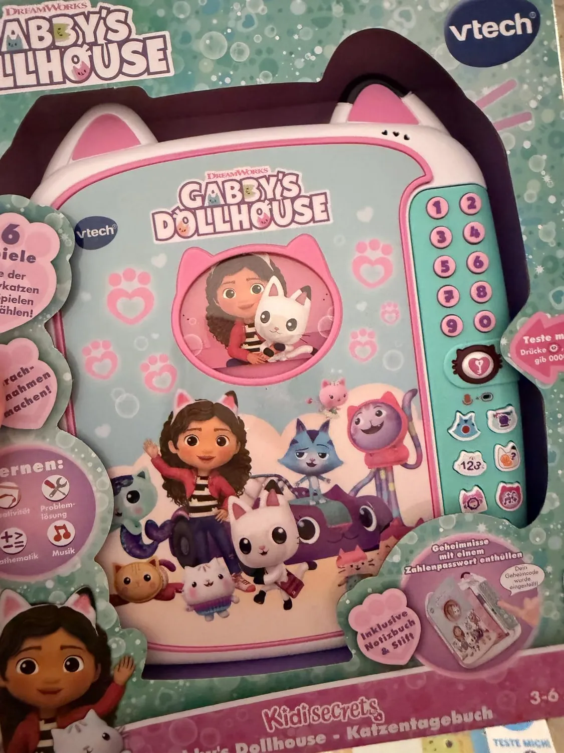 VTech Gabby's Dollhouse Katzentagebuch Zahlenpasswort