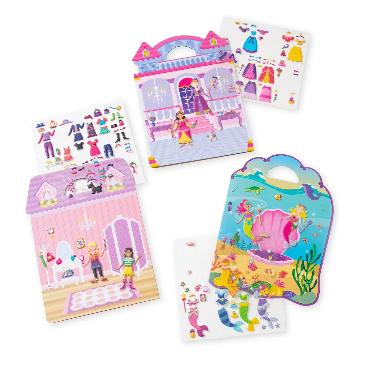 Melissa & Doug Puffy Sticker Bundle Prinzessin 3er Set