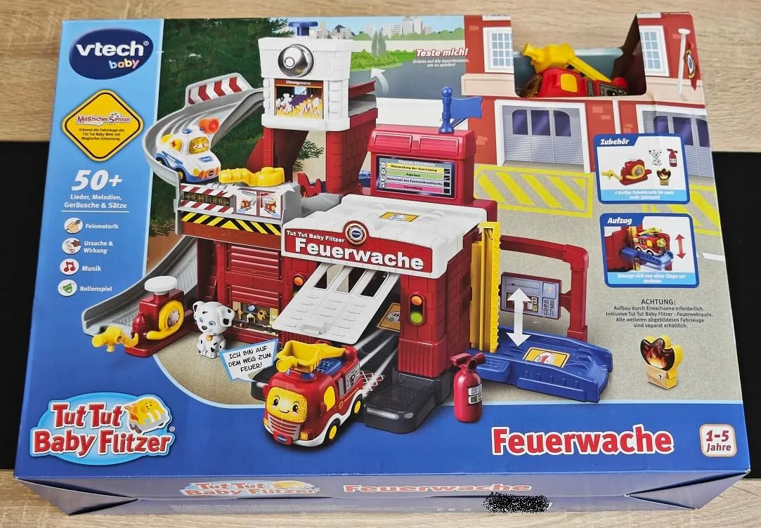 VTech Tut Tut Baby Flitzer Feuerwache Spielset mit Auto