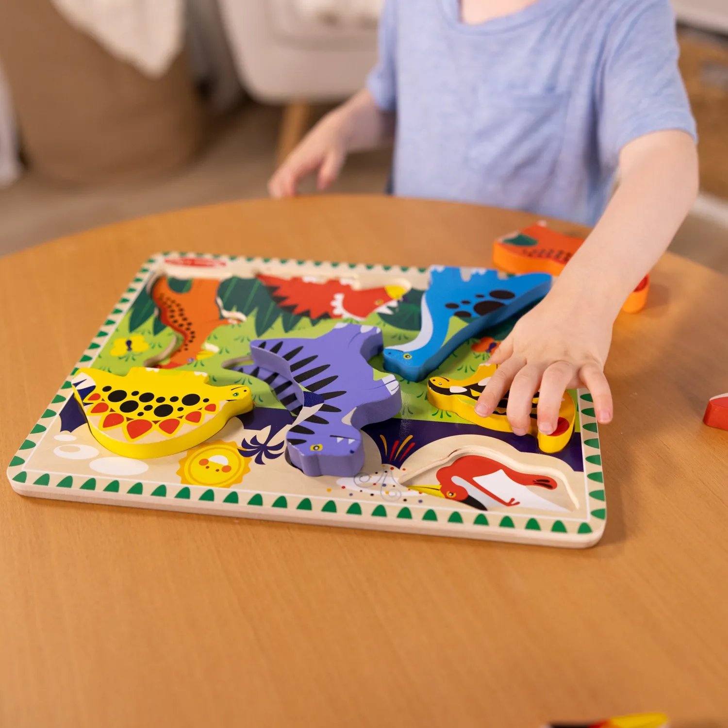 Melissa & Doug Dinosaurs Holzpuzzle 7 Teile Dino