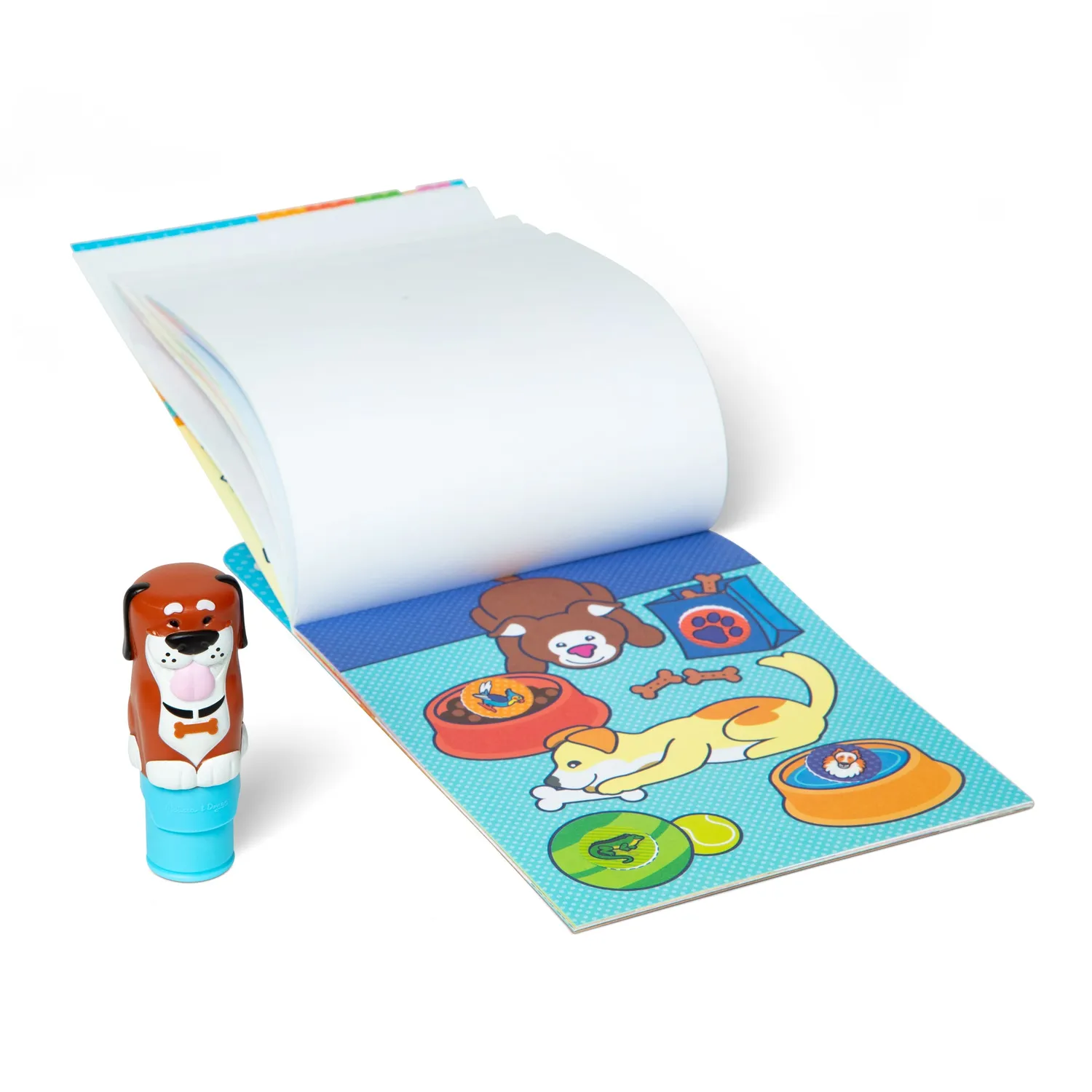 Melissa & Doug Sticker WOW Dog Stempel-Set 500 Sticker mit Pad