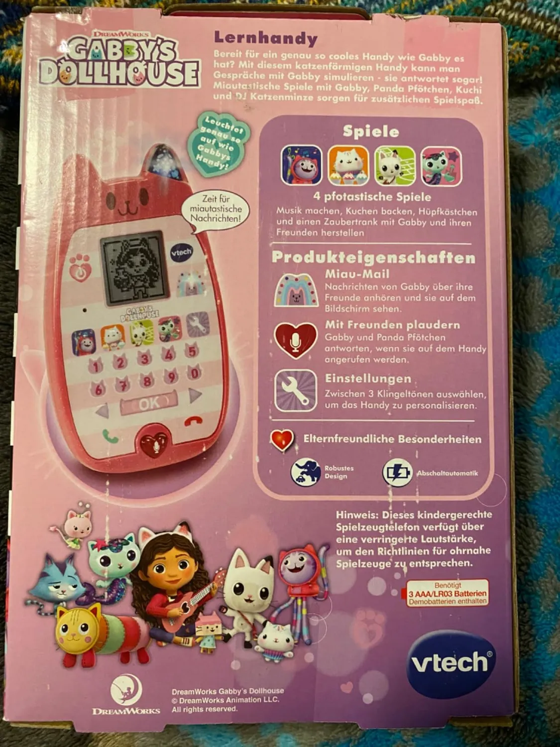 VTech Gabbys Dollhouse Lernhandy Spieltelefon 3-6 Jahre
