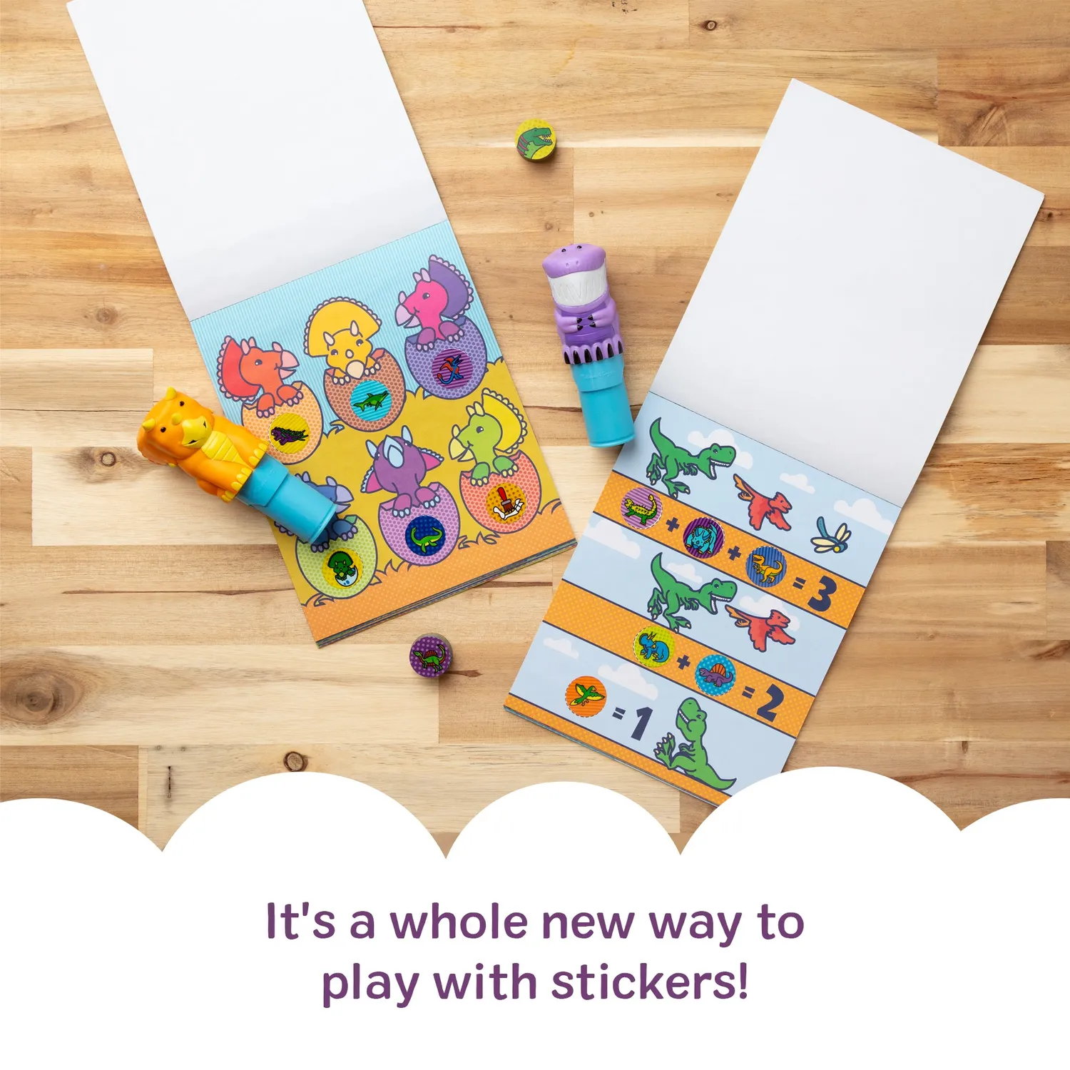Melissa & Doug Sticker WOW Dinosaurier Stickerbuch 2er-Set 900 Sticker