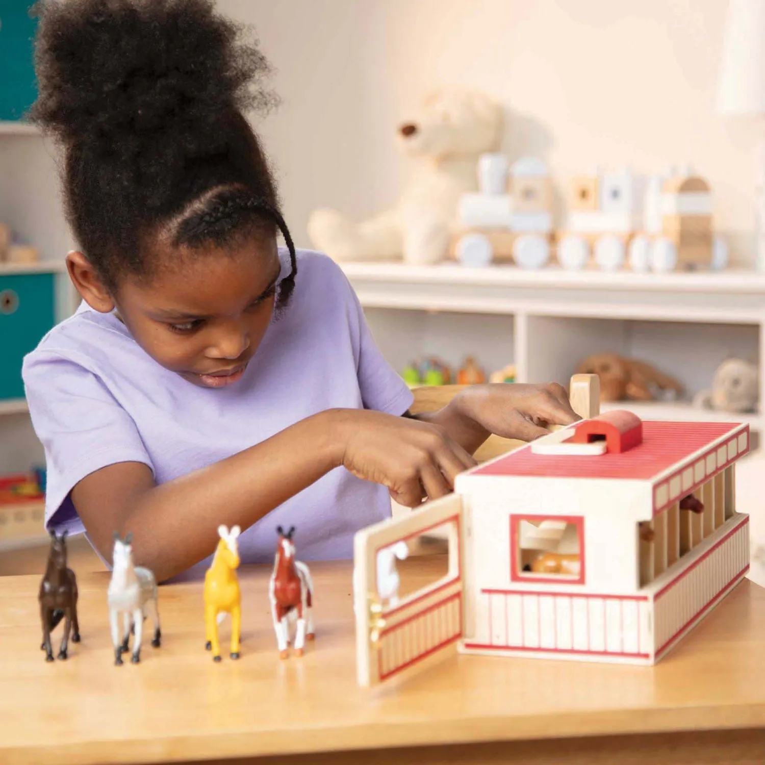 Melissa & Doug Take-Along Show-Horse Stable Pferdestall