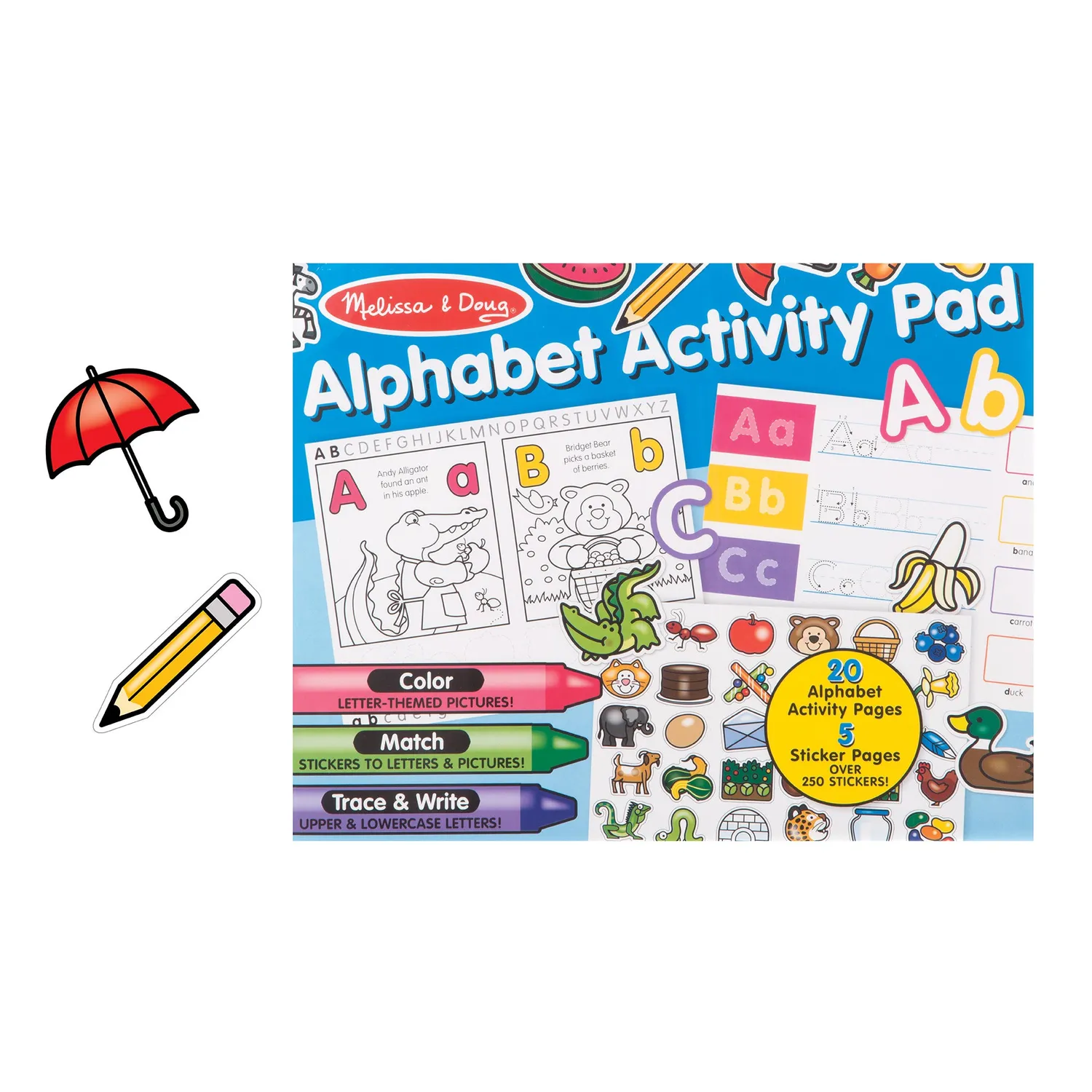 Melissa & Doug Alphabet Activity Stickerheft Buchstaben ab 3 Jahre