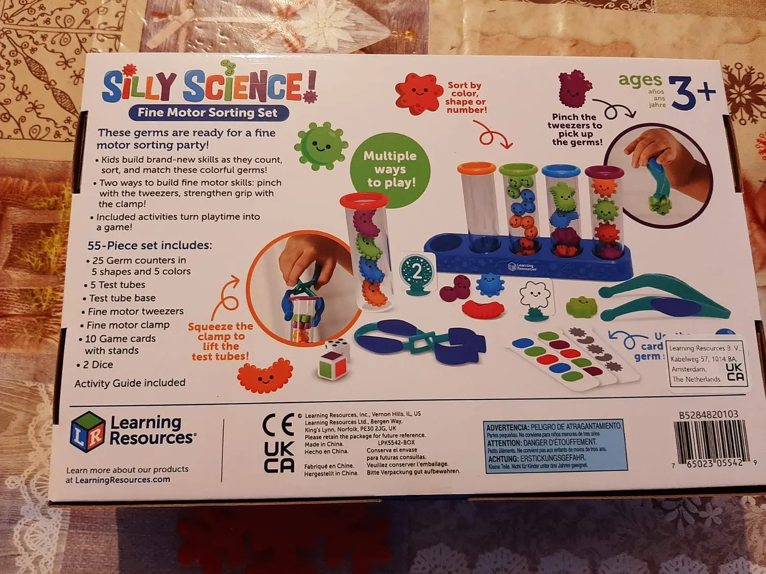 Learning Resources Lustige Wissenschaft Sortierset 55 Teile Pinzette