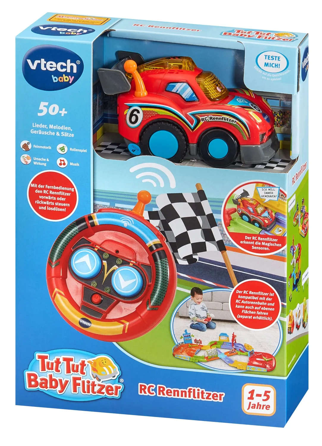 Vtech Tut Tut Baby Flitzer RC Rennflitzer Auto 1-5 Jahre