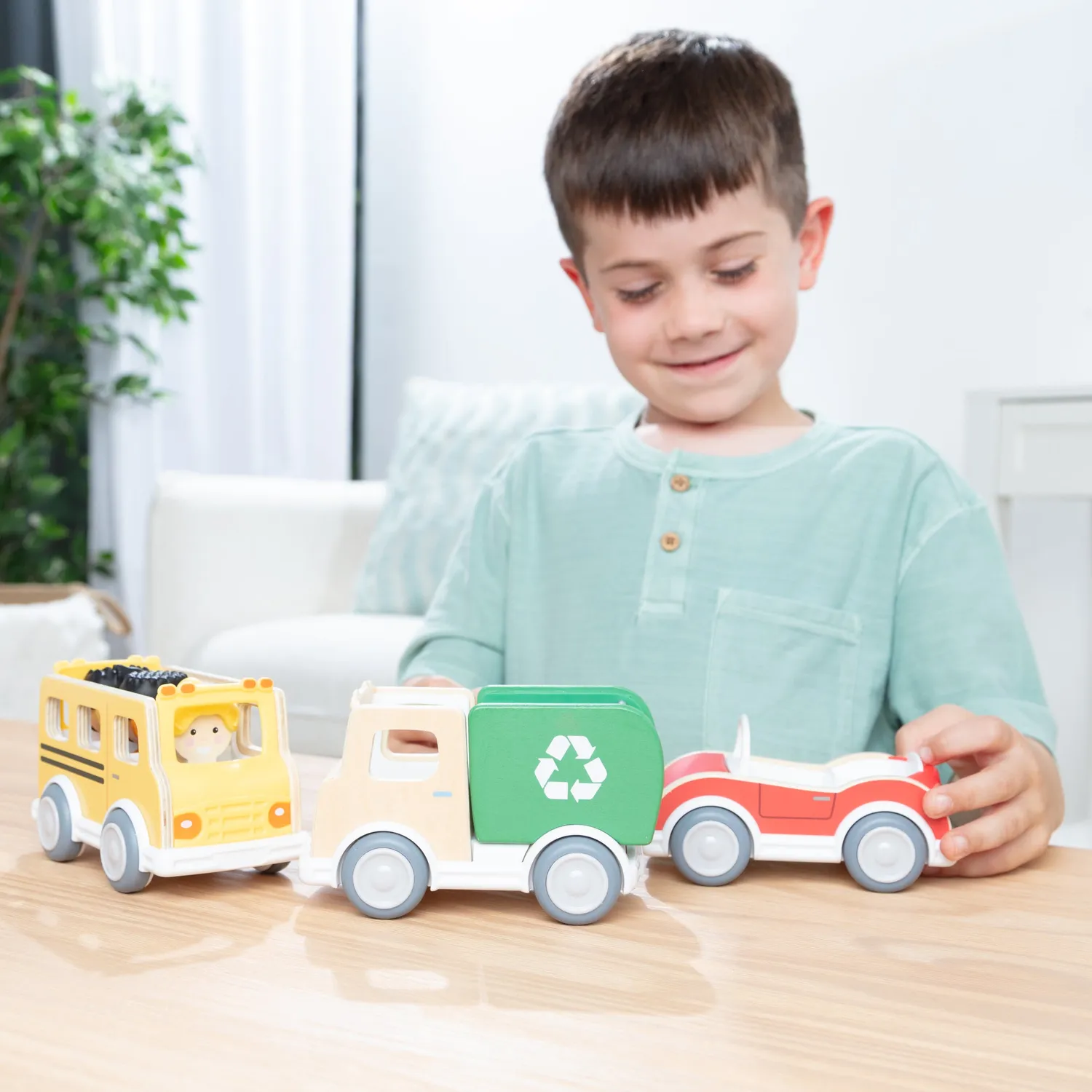 Melissa & Doug Cheery Lane Fahrzeuge Spielset Holz
