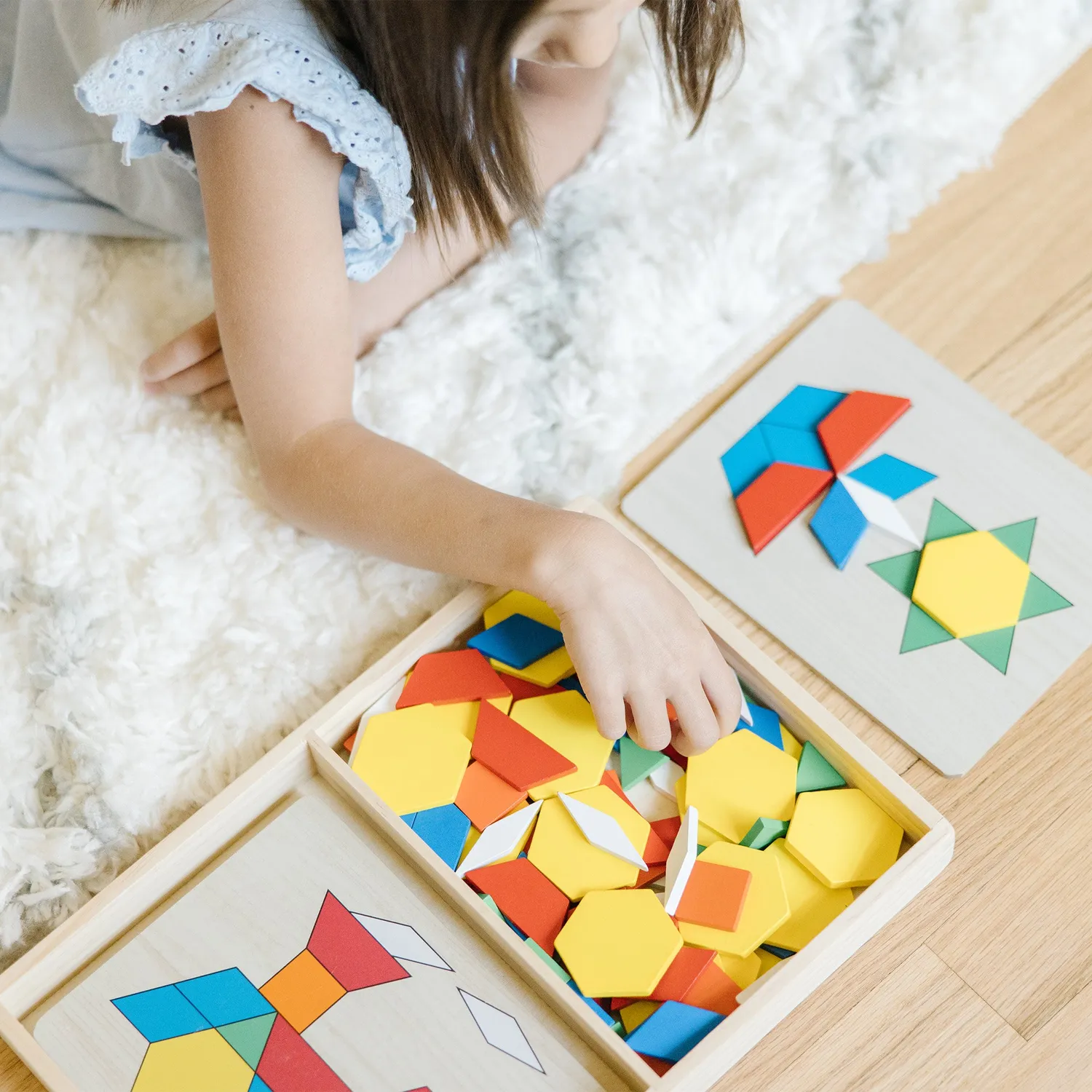 Melissa & Doug Pattern Blocks Legespiel Holz 120 Teile