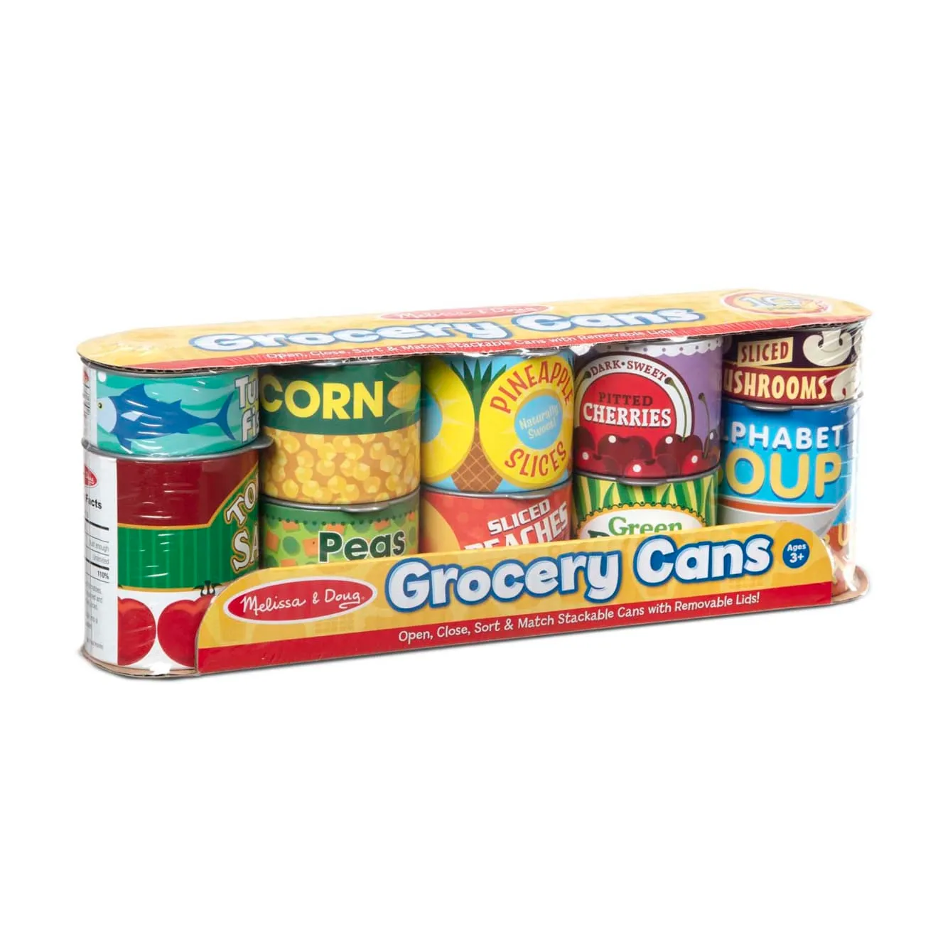 Melissa & Doug Let's Play House Grocery Cans Spielessen Dosen-Set