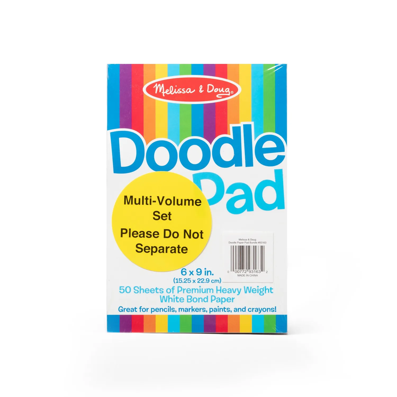 Melissa & Doug Drawing Malpapier Block 4er Pack Weiß