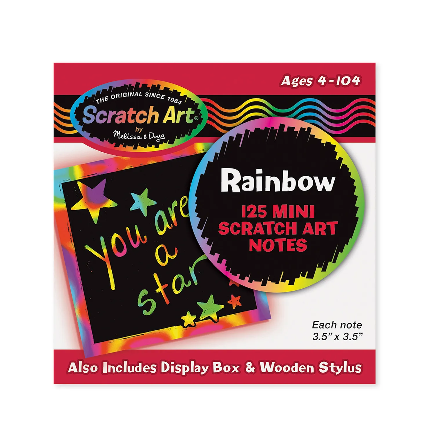 Melissa Doug Scratch Art Rainbow Mini Notes Kratznotizen 125 Stk