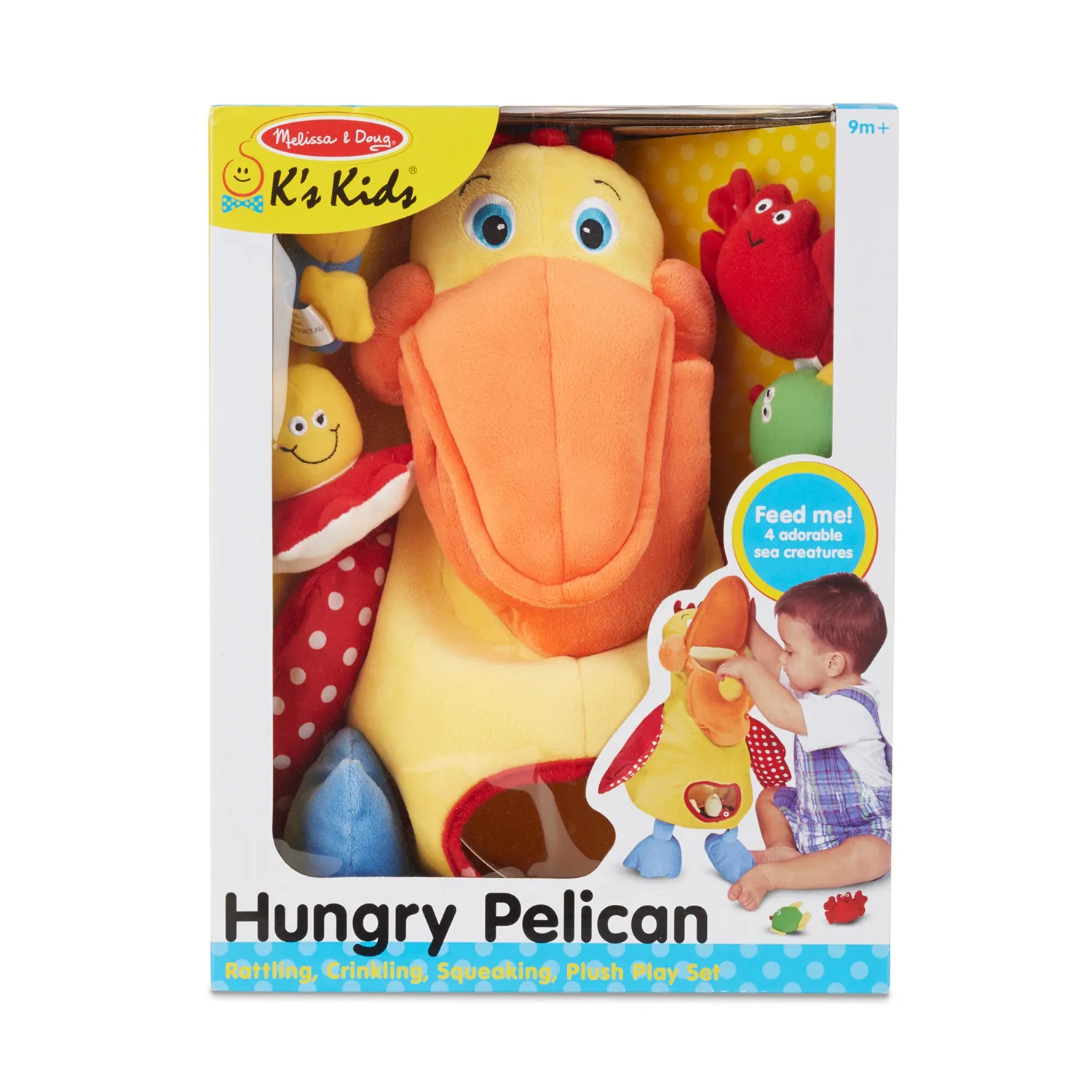 Melissa & Doug Hungry Pelican Plüsch Motorikspielzeug Babys