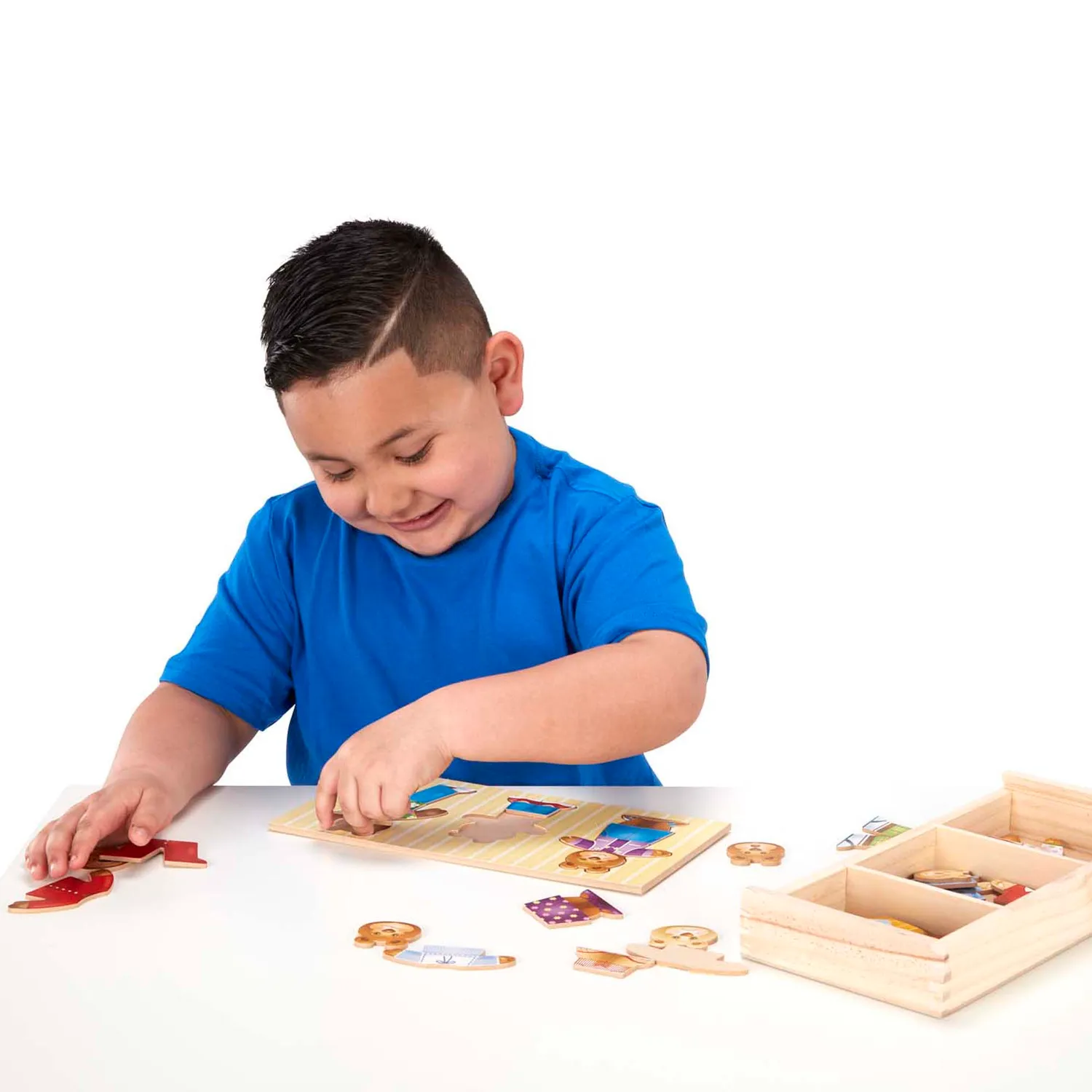 Melissa & Doug Bärenfamilie Ankleidepuzzle Holz 45 Teile