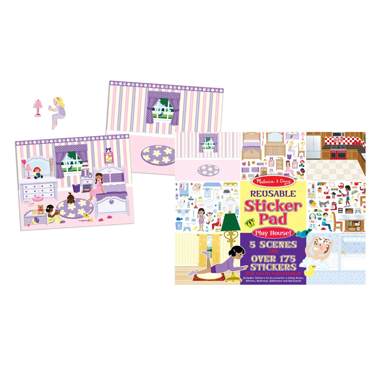 Melissa & Doug Sticker Pads Set 4er Fee Prinzessin Anziehen