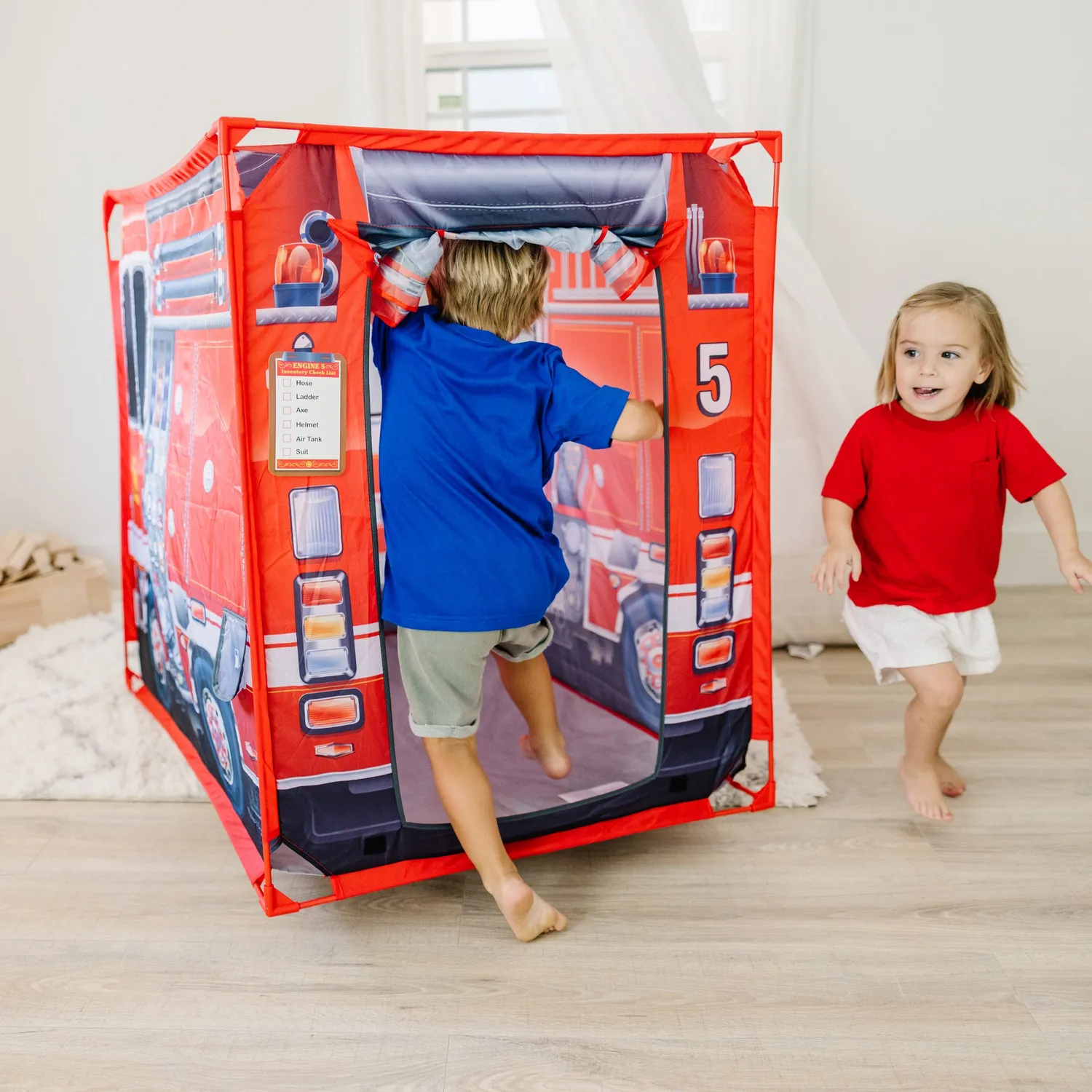 Melissa & Doug Fire Truck Spielzelt Feuerwehr Stoff groß