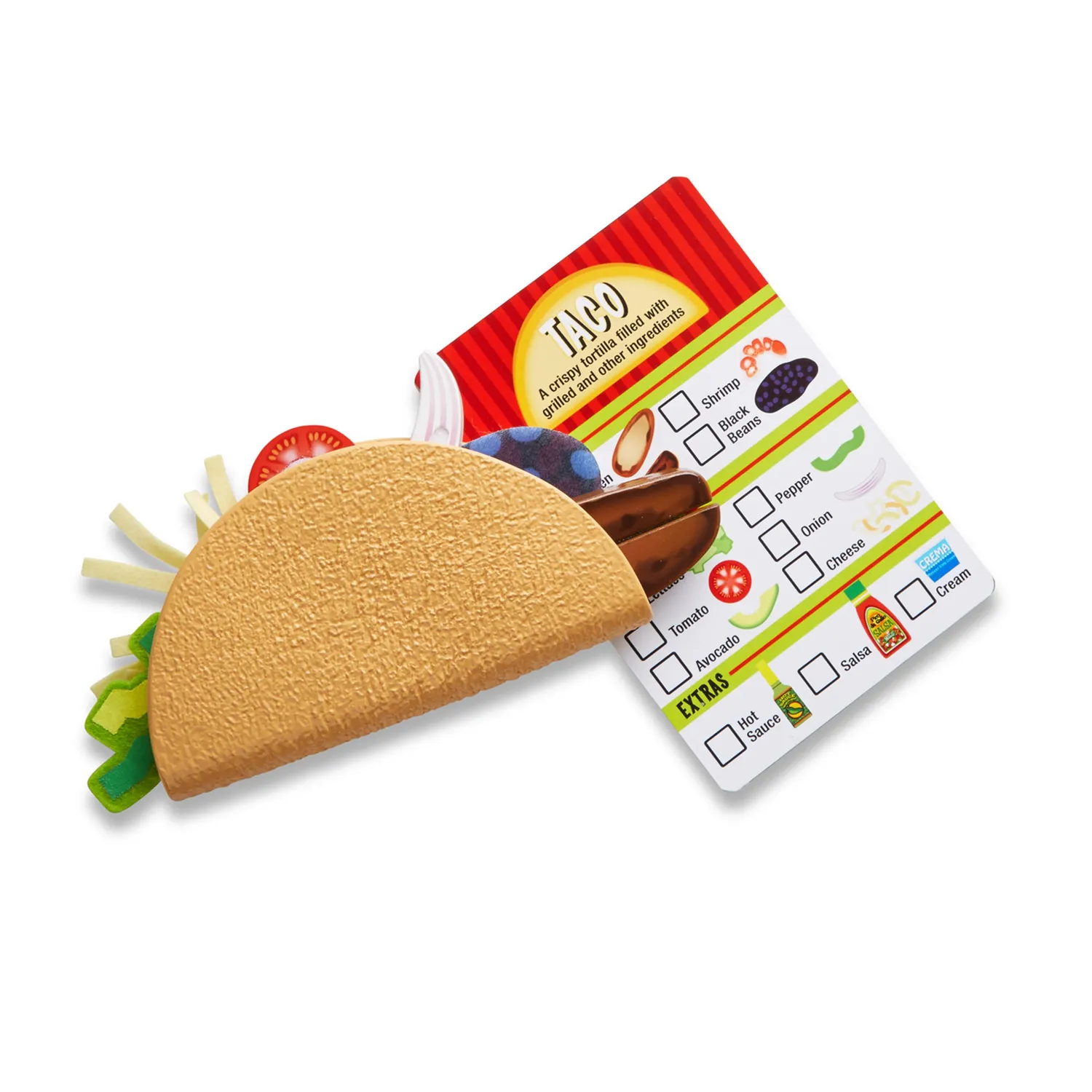 Melissa & Doug Fill & Fold Taco Spielset Holz 43-teilig