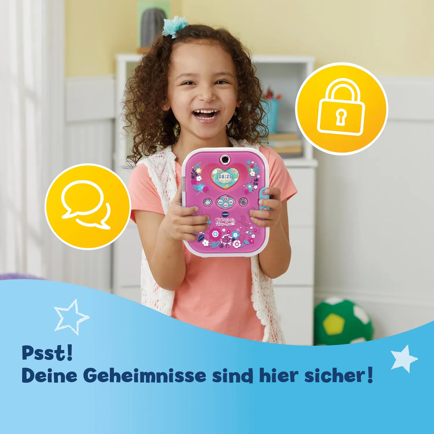 VTech KidiSecrets Selfie Music 2.0 Tagebuch mit Gesichtserkennung