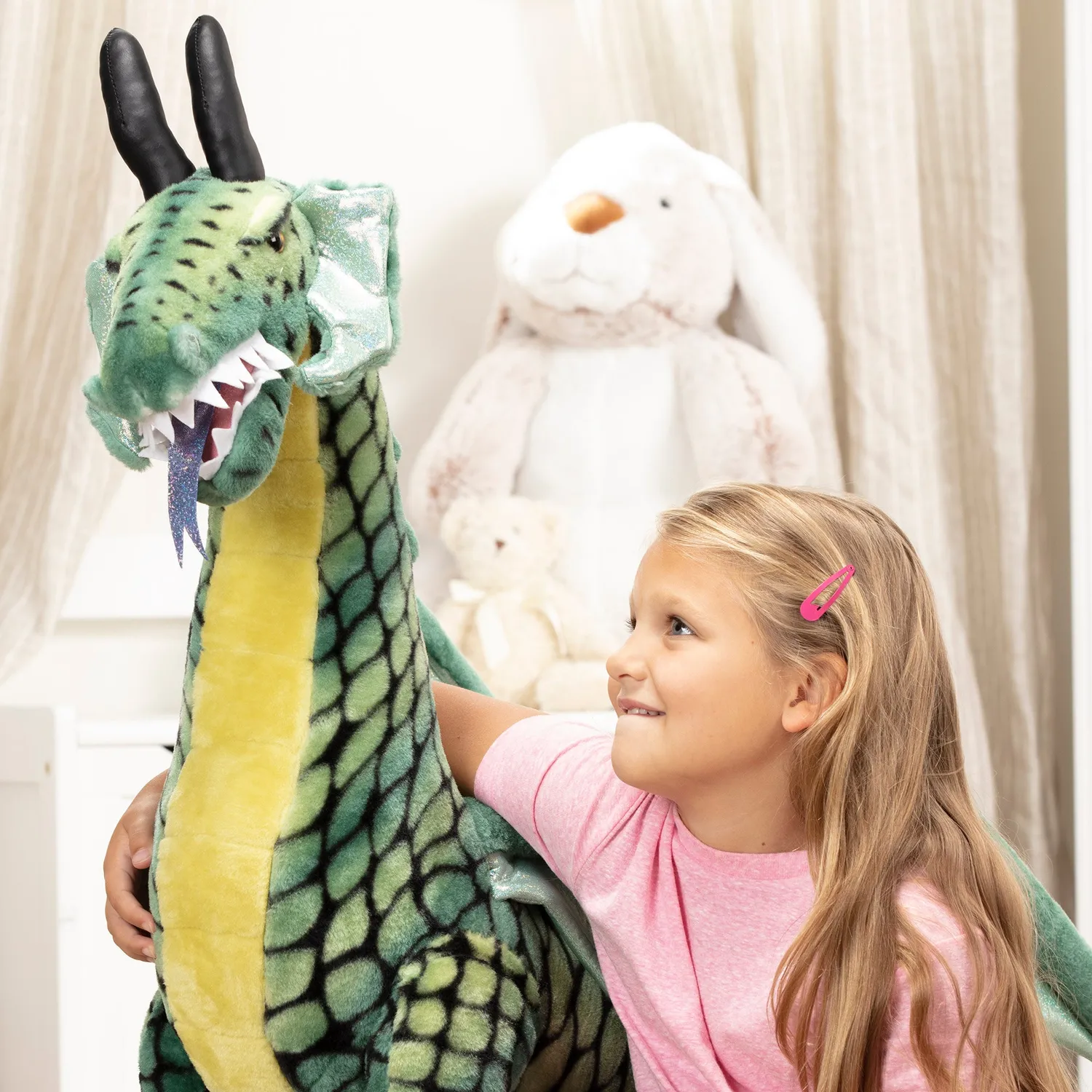 Melissa and Doug Drache Plüschtier XXL Geflügelt Grün