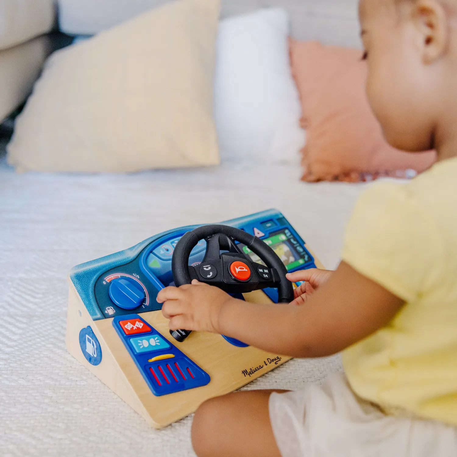 Melissa & Doug Vroom & Zoom Dashboard Lenkrad Holz