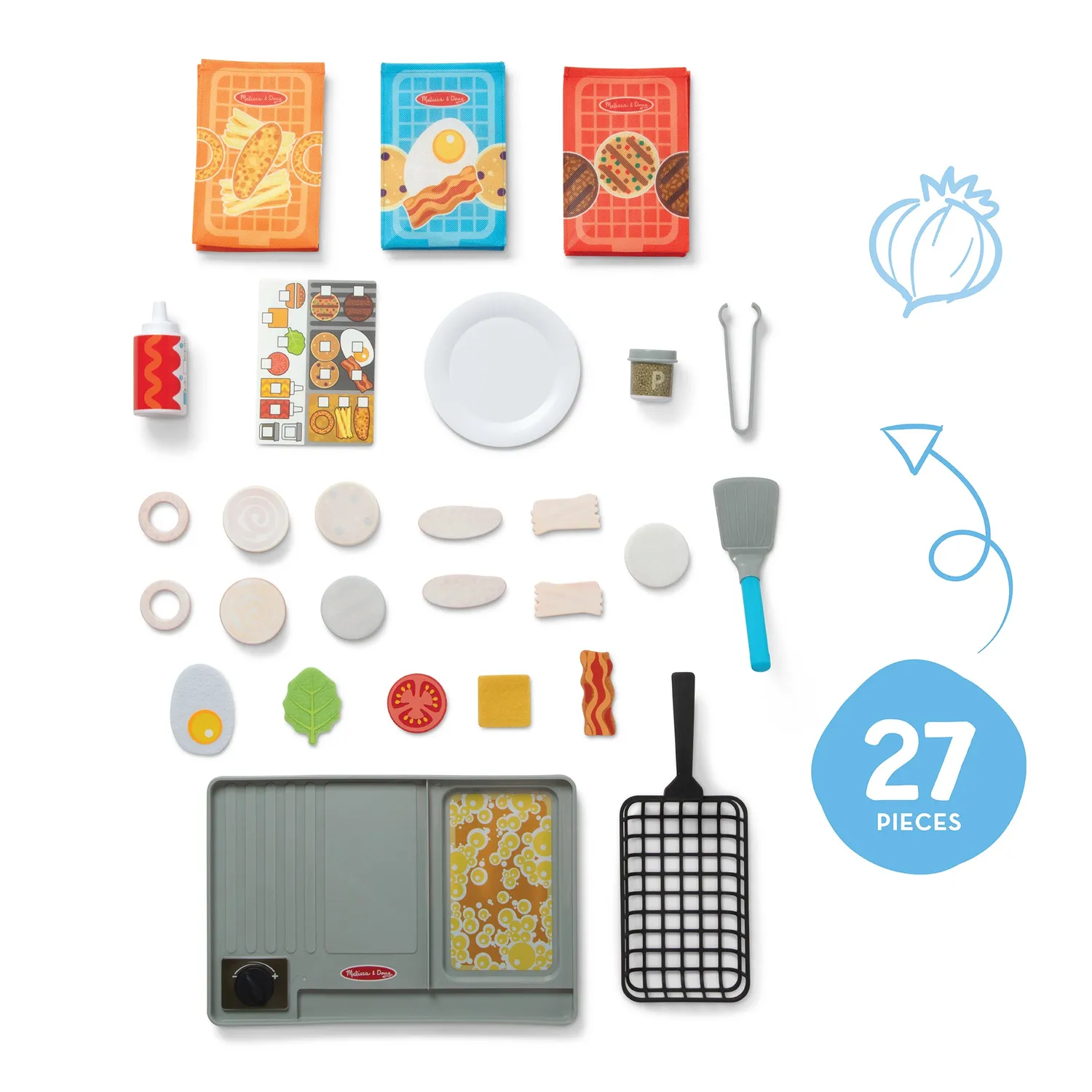 Melissa & Doug Flip & Fry Grill Spielset Water Wow Farbwechsel