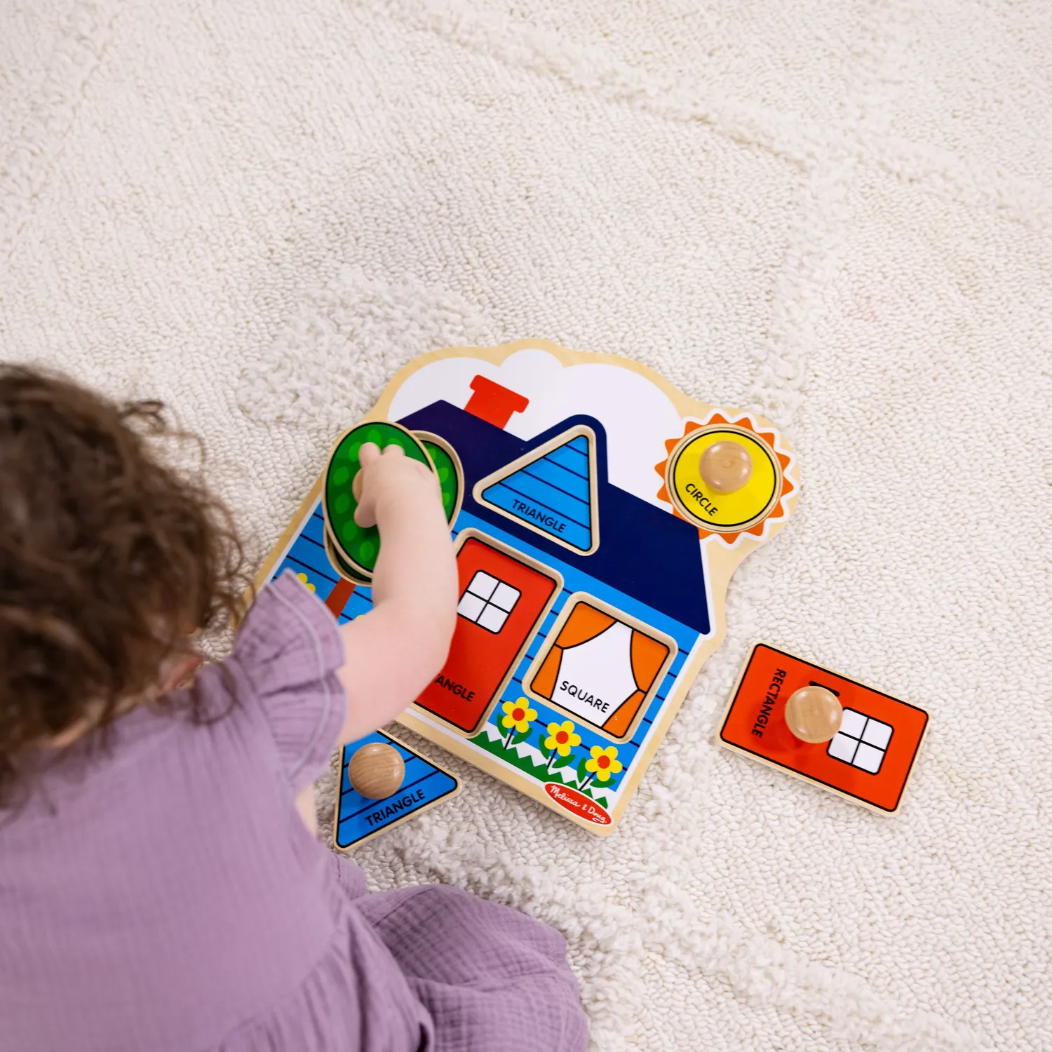 Melissa & Doug First Shapes Steckpuzzle Holz 5 Teile