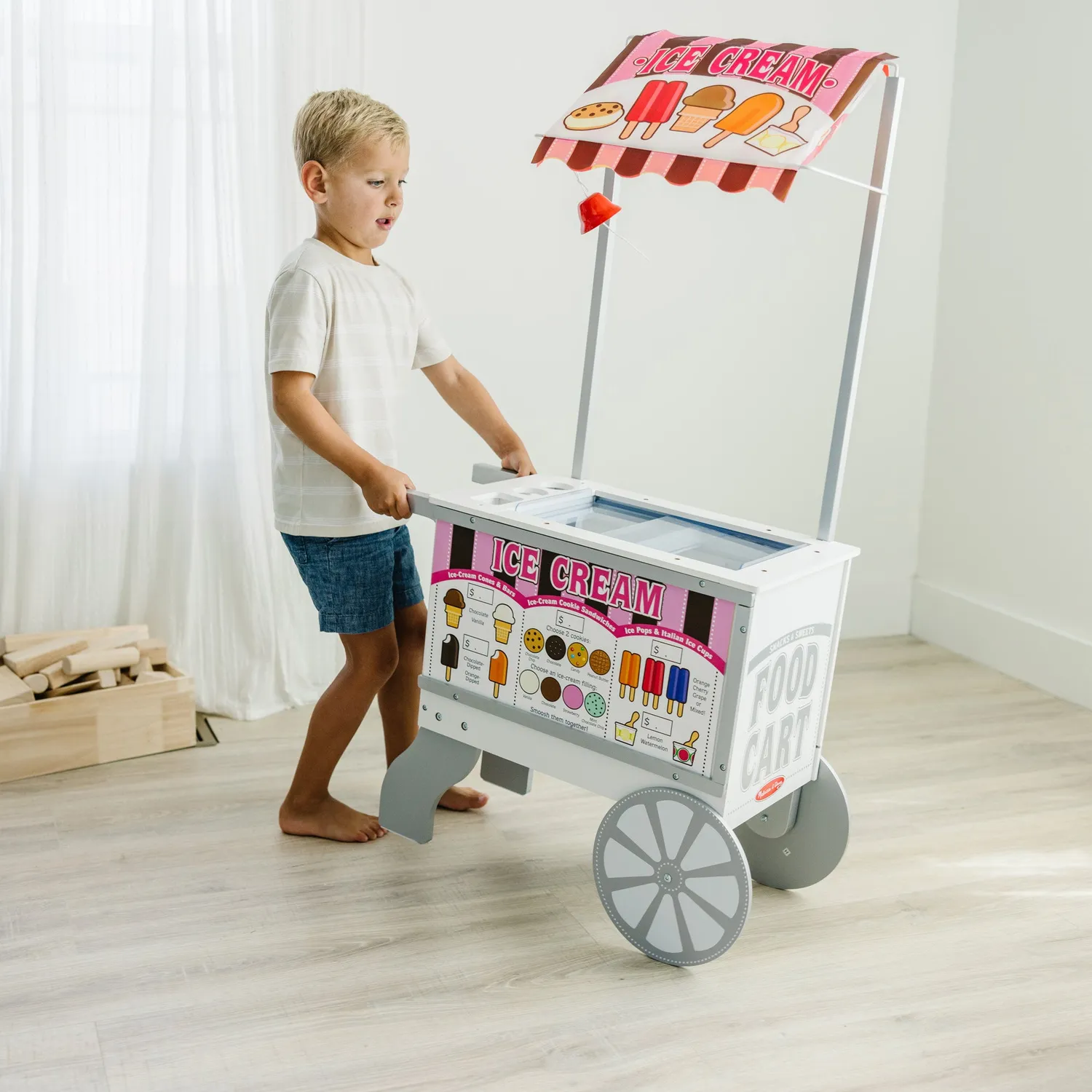 Melissa & Doug Snacks & Sweets Verkaufswagen Holz 40-teilig