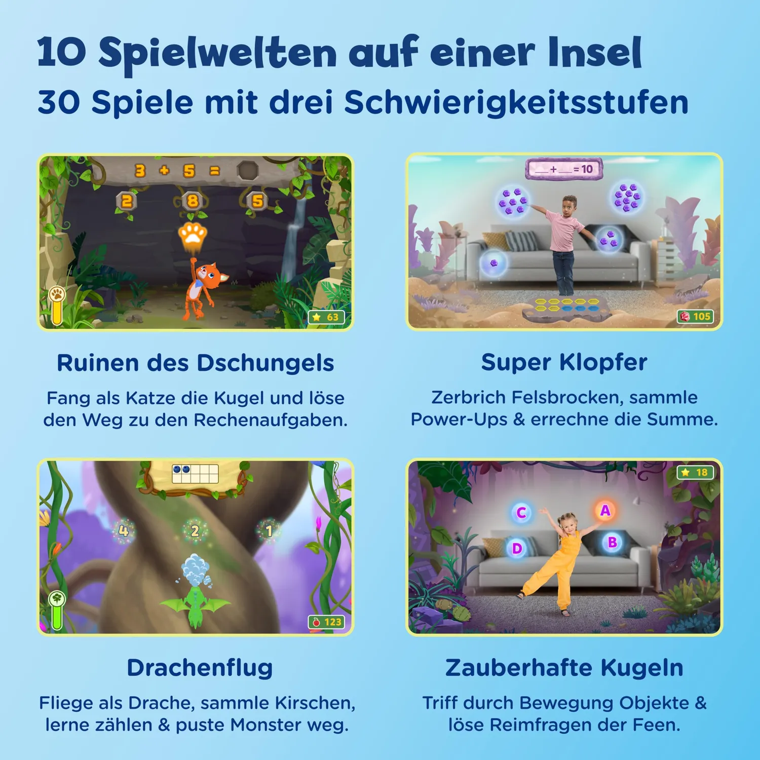 VTech LeapMove Spielkonsole Bewegungsspiele ab 4 Jahren