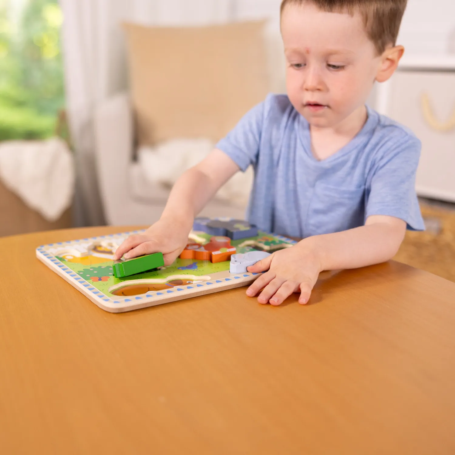 Melissa & Doug Pets Chunky Puzzle Holzpuzzle 8 Teile ab 2 Jahre